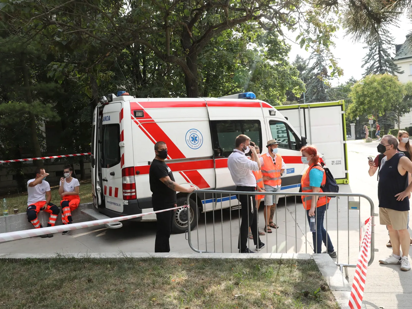 Na snímke je demonštrácia na podporu očkovania na bratislavskom Námestí slobody, počas ktoréj sa ľudia mohli zaočkovať jednodávkovou vakcínou. Akciu na podporu očkovania zorganizovalo Progresívne Slovensko.