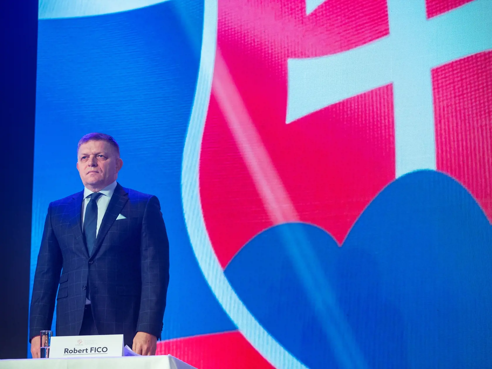 Snem politickej strany SMER-SD v Bratislave. Na snímke Robert Fico.