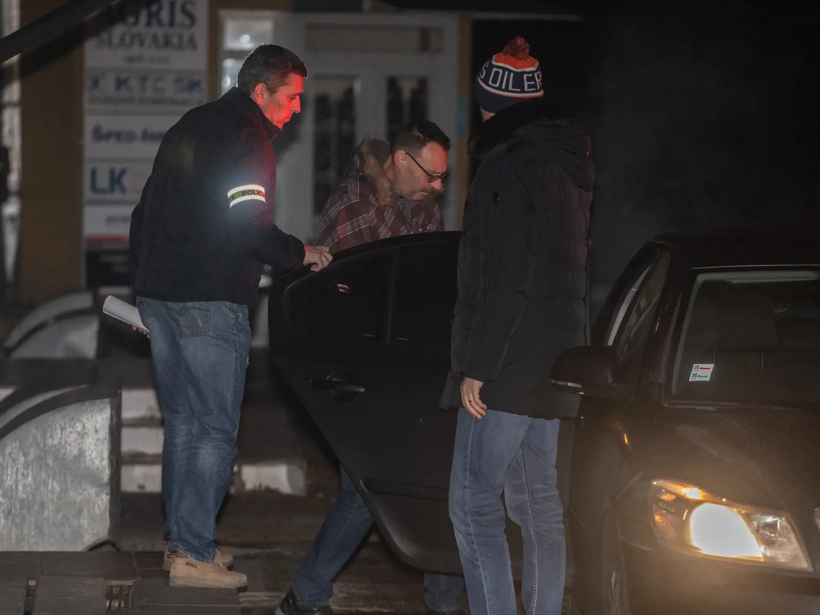 Dobroslav Trnka v Nitre po zadržaní a vypočutí na NAKA