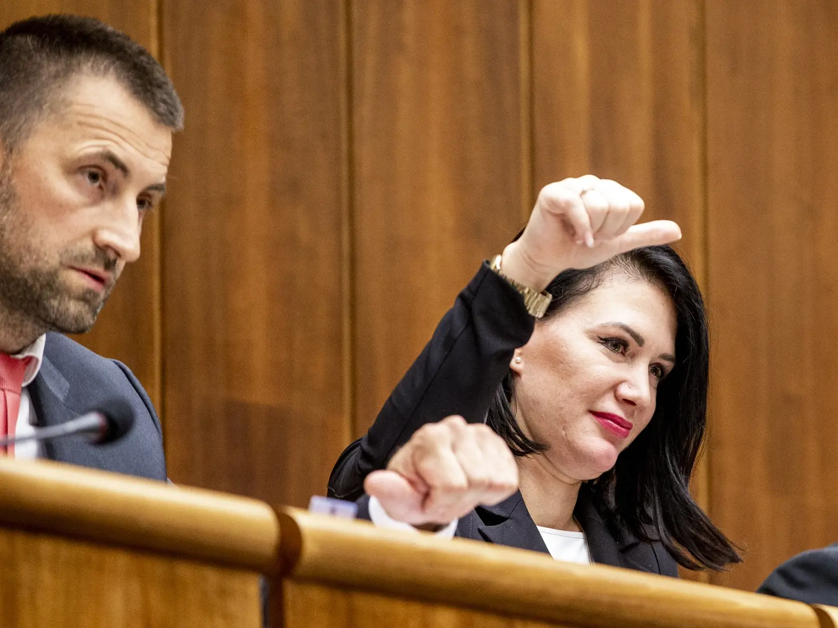 Na snímke je Jana Bittó Cigániková na zasadnutí Národnej rady SR. 