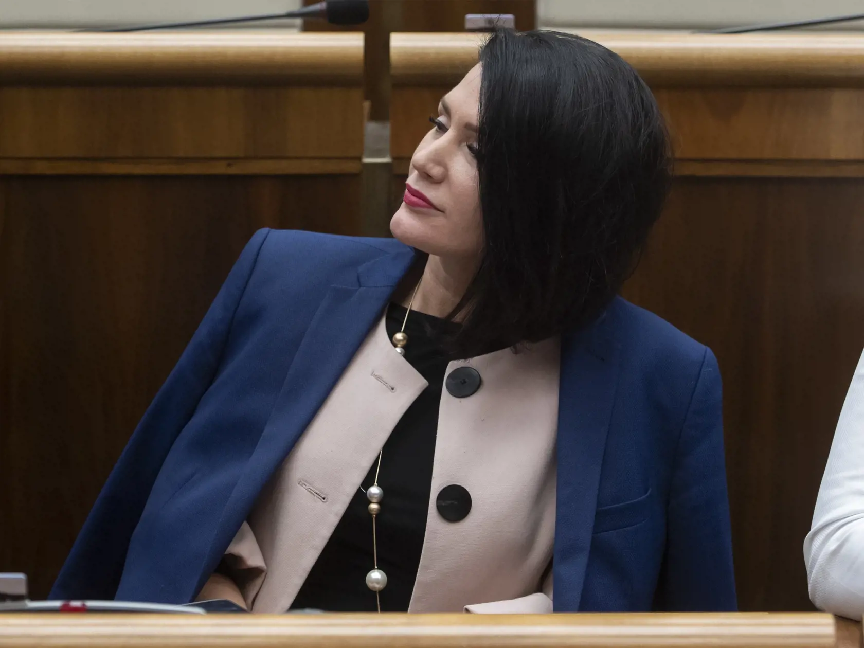 Na snímke opozičná poslankyňa Jana Bittó Cigániková (SaS) počas 76. schôdze parlamentu v Bratislave v utorok 15. novembra 2022. FOTO TASR - Martin Baumann