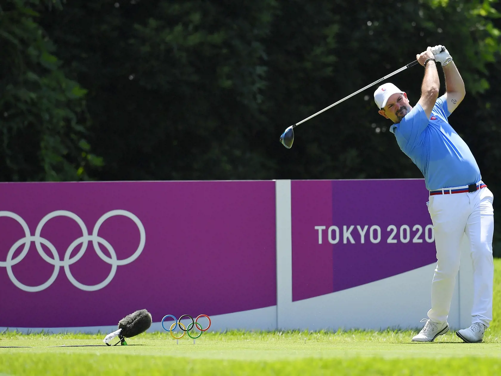 Na snímke slovenský golfista Rory Sabbatini vo štvrtom kole turnaja mužov počas XXXII. letných olympijských hier v Tokiu 1. augusta 2021.