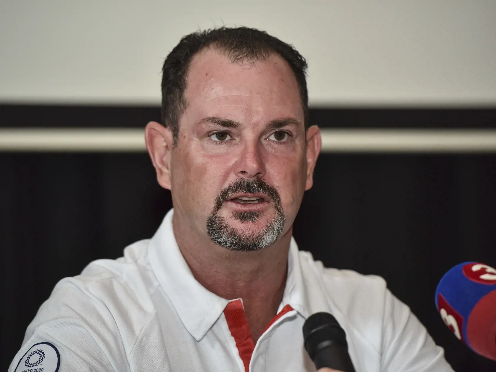 Na snímke reprezentant SR v golfe Rory Sabbatini počas tlačovej konferencie SKGA pred odchodom na olympijské hry v Tokiu 20. júla 2021 v Bratislave.