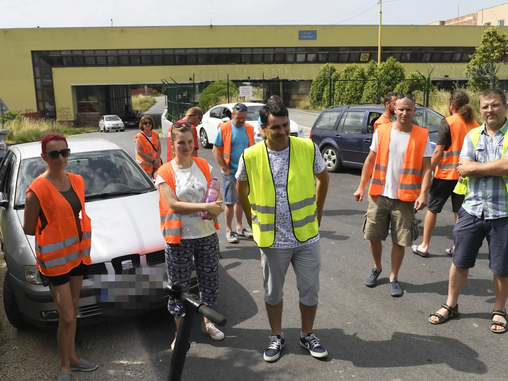 Na snímke protest na hraničnom priechode Milhosť -Tornyosnémeti 9. júla  2021. FOTO TASR - František Iván