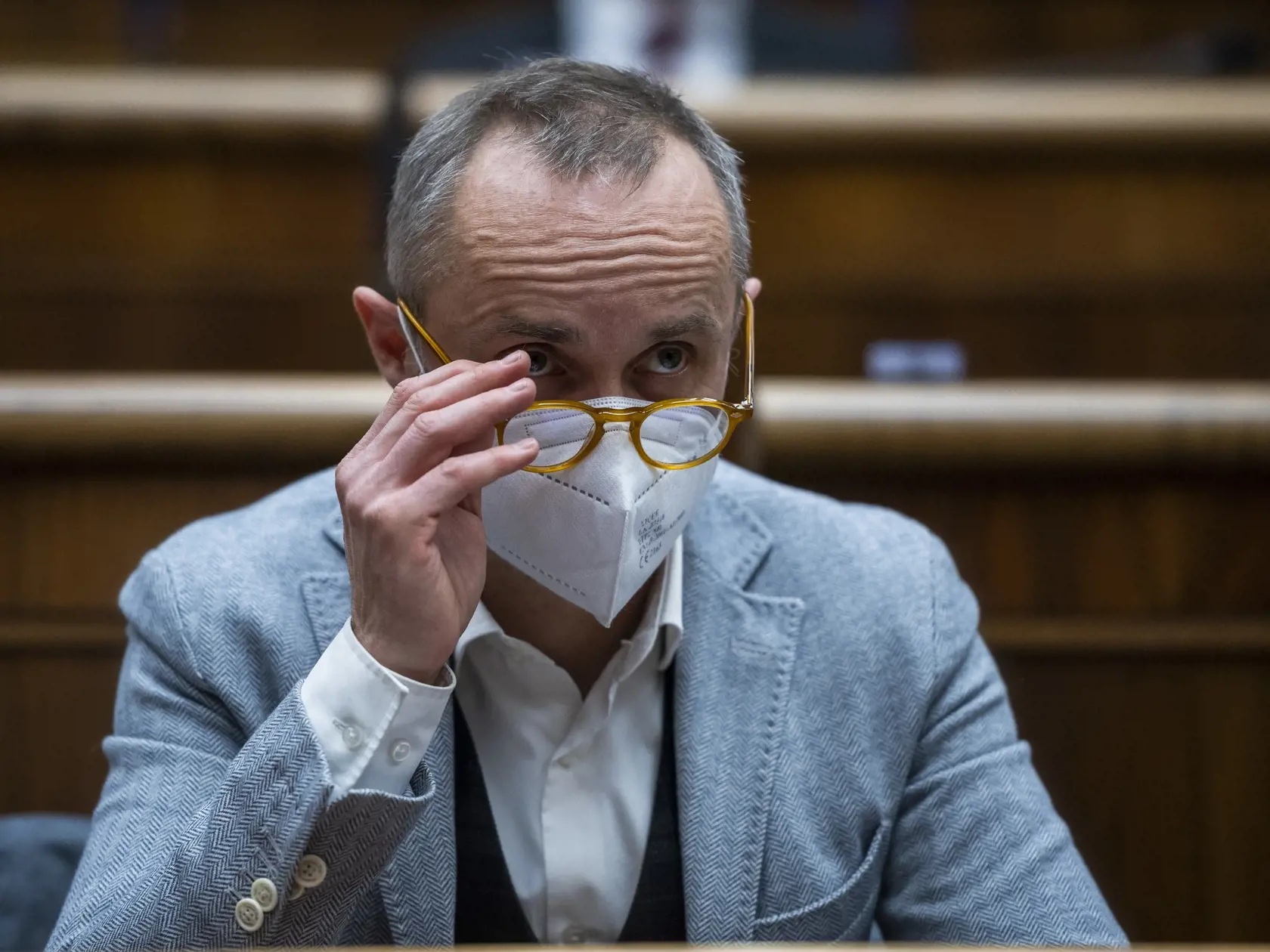 Na snímke poslanec NR SR Tomáš Valášek (nezaradený) počas 60. schôdze Národnej rady SR v Bratislave 15. marca 2022. FOTO TASR - Jaroslav Novák