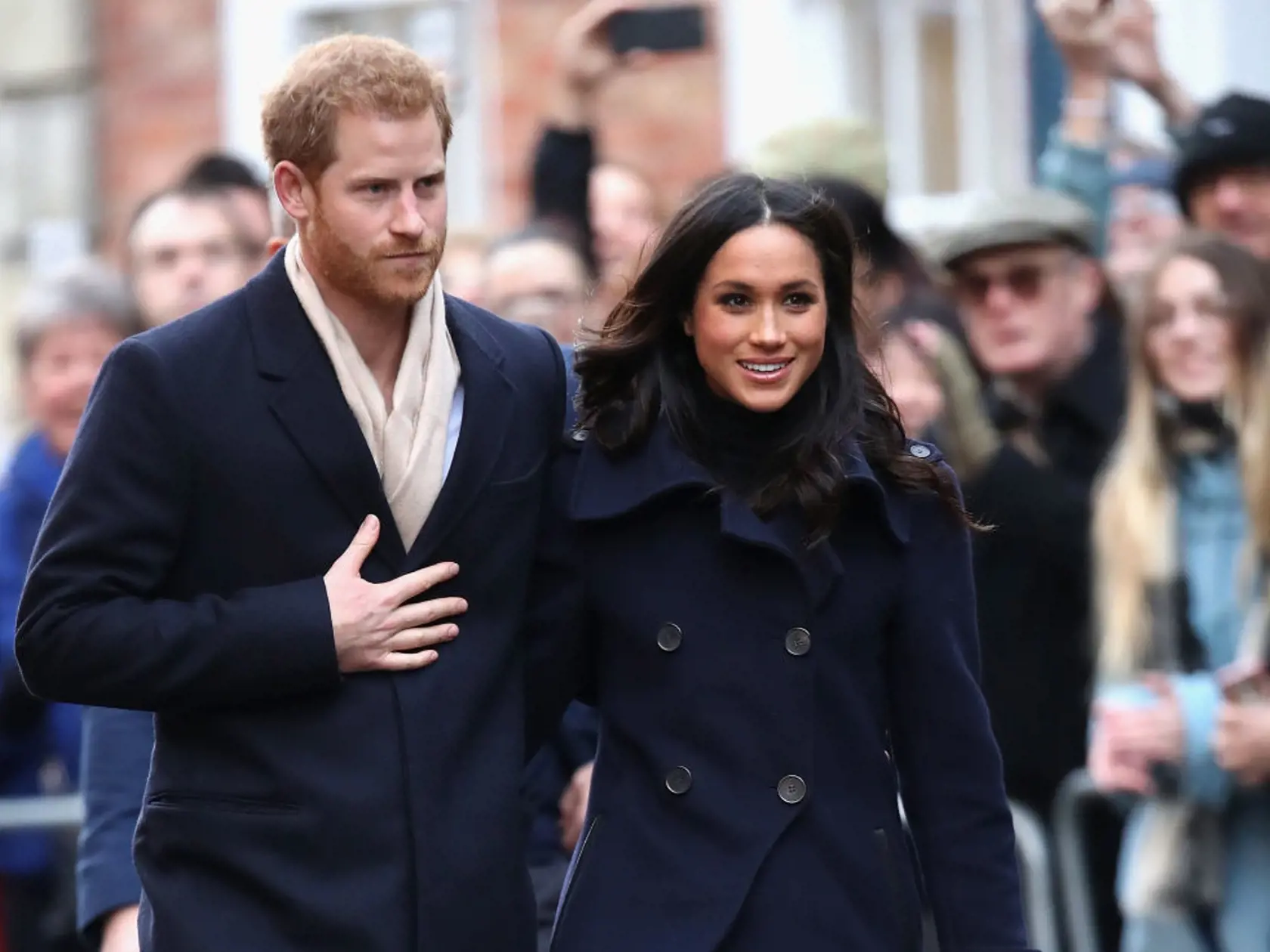 NOTTINGHAM, ENGLAND - DECEMBER 01:  Prince Harry and Meghan Markle attends the Terrance Higgins Trust World AIDS Day charity fair at Nottingham Contemporary on December 1, 2017 in Nottingham, England. Prince Harry and Meghan Markle announced their engagement on Monday 27th November 2017 and will marry at St George's Chapel, Windsor Castle in May 2018.  (Photo by Chris Jackson/Getty Images)