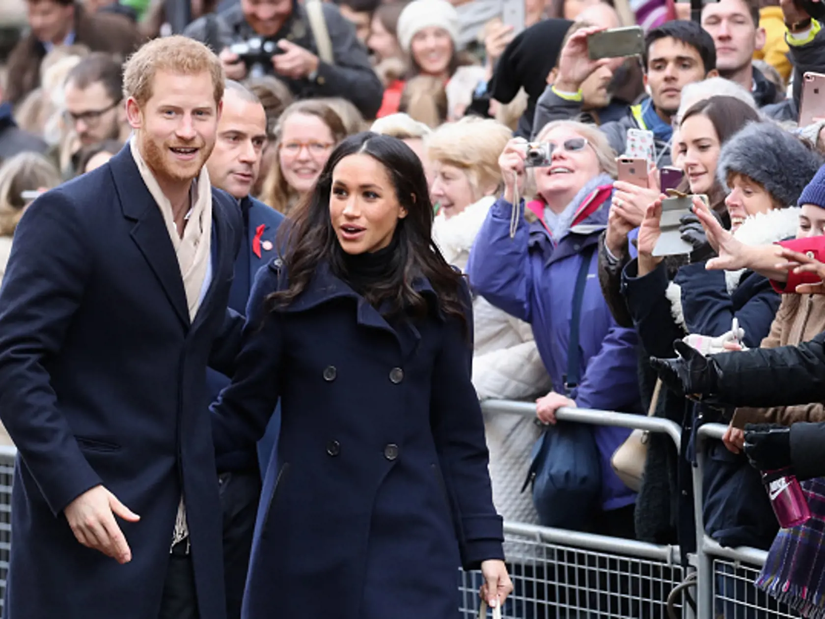NOTTINGHAM, ENGLAND - DECEMBER 01:  Prince Harry and Meghan Markle attends the Terrance Higgins Trust World AIDS Day charity fair at Nottingham Contemporary on December 1, 2017 in Nottingham, England. Prince Harry and Meghan Markle announced their engagement on Monday 27th November 2017 and will marry at St George's Chapel, Windsor Castle in May 2018.  (Photo by Chris Jackson/Getty Images)