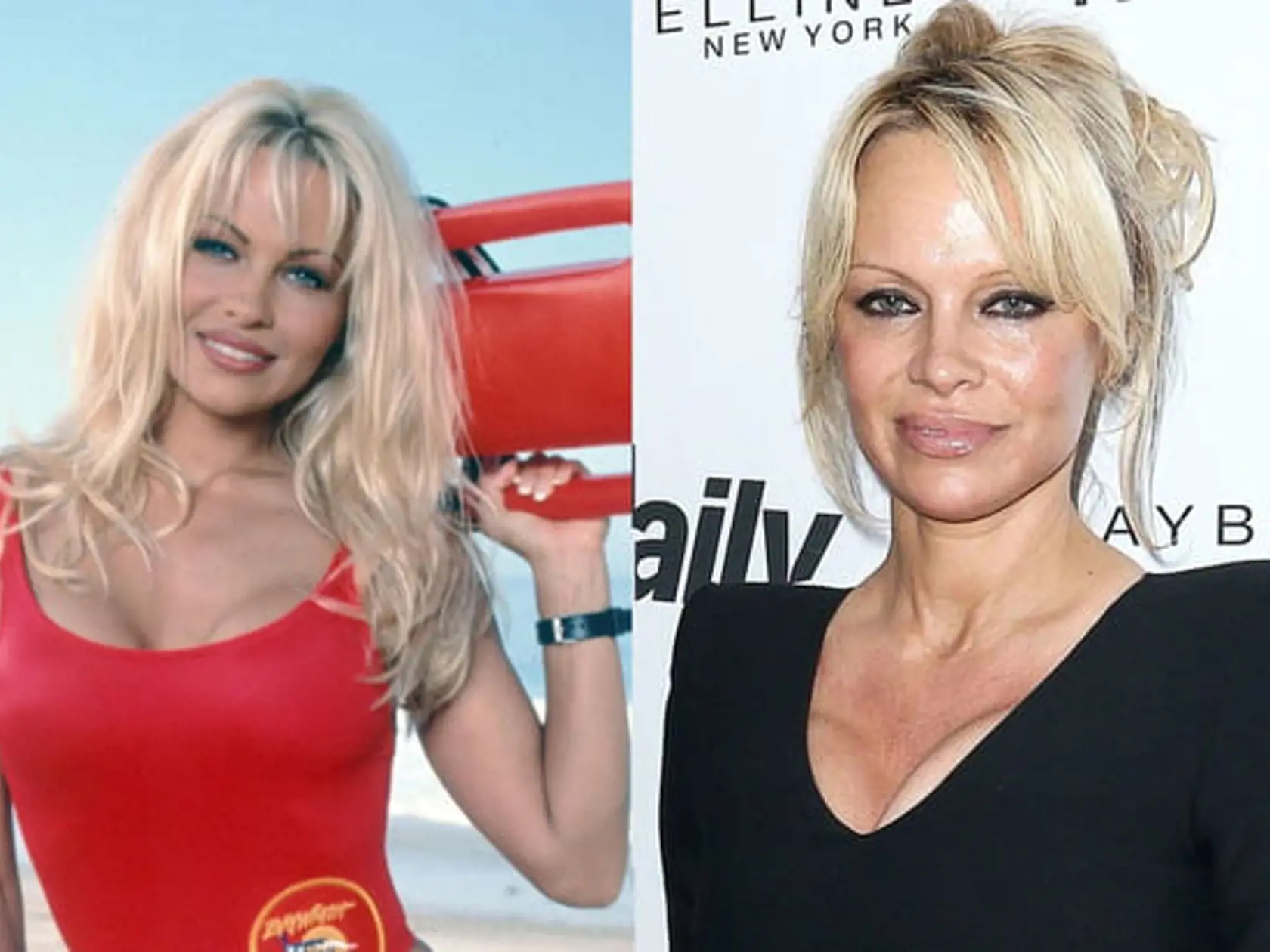 Pamela Anderson (54) ako C. J. Parkerová z Baywatchu.