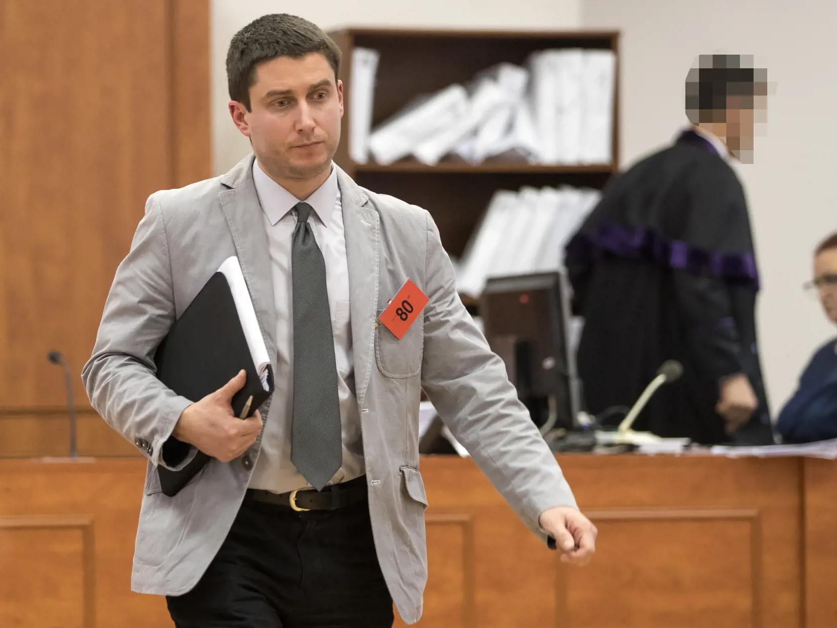 Siedme pojednávanie na Špecializovanom trestnom súde v Pezinku vo veci vraždy investigatívneho novinára Jána Kuciaka a jeho snúbenice Martiny Kušnírovej. Na snímke je odborný znalec Miroslav Šimonič.