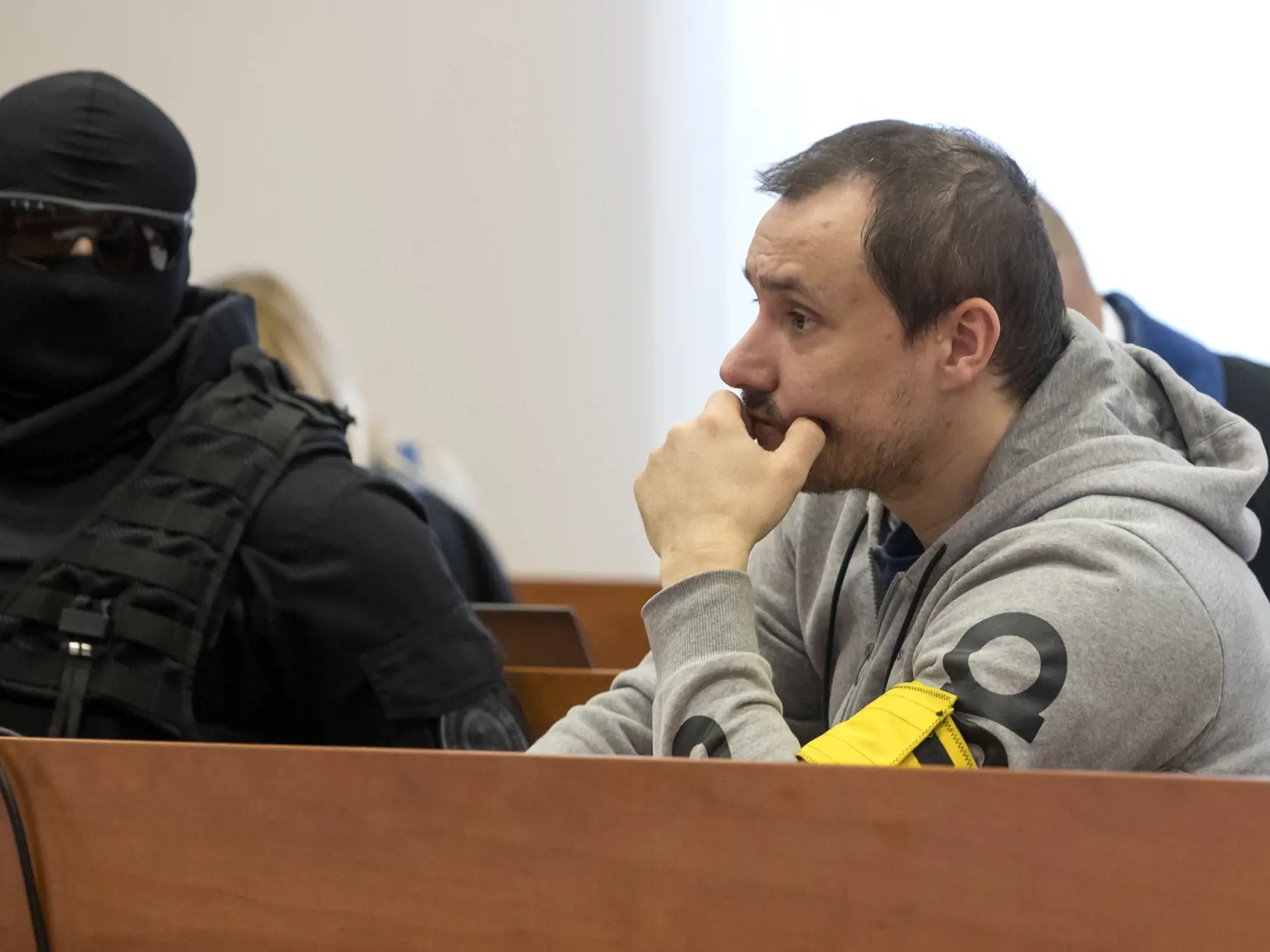 Siedme pojednávanie na Špecializovanom trestnom súde v Pezinku vo veci vraždy investigatívneho novinára Jána Kuciaka a jeho snúbenice Martiny Kušnírovej. Na snímke je obžalovaný Tomáš Szabó.