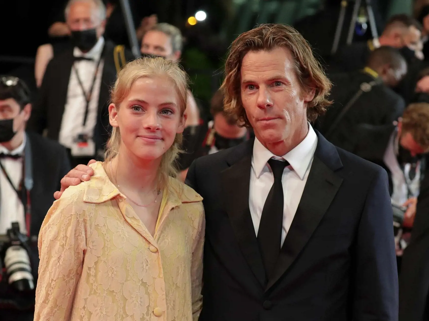 Hazel s otcom Danielom Moderom na červenom koberci vlani v Cannes.