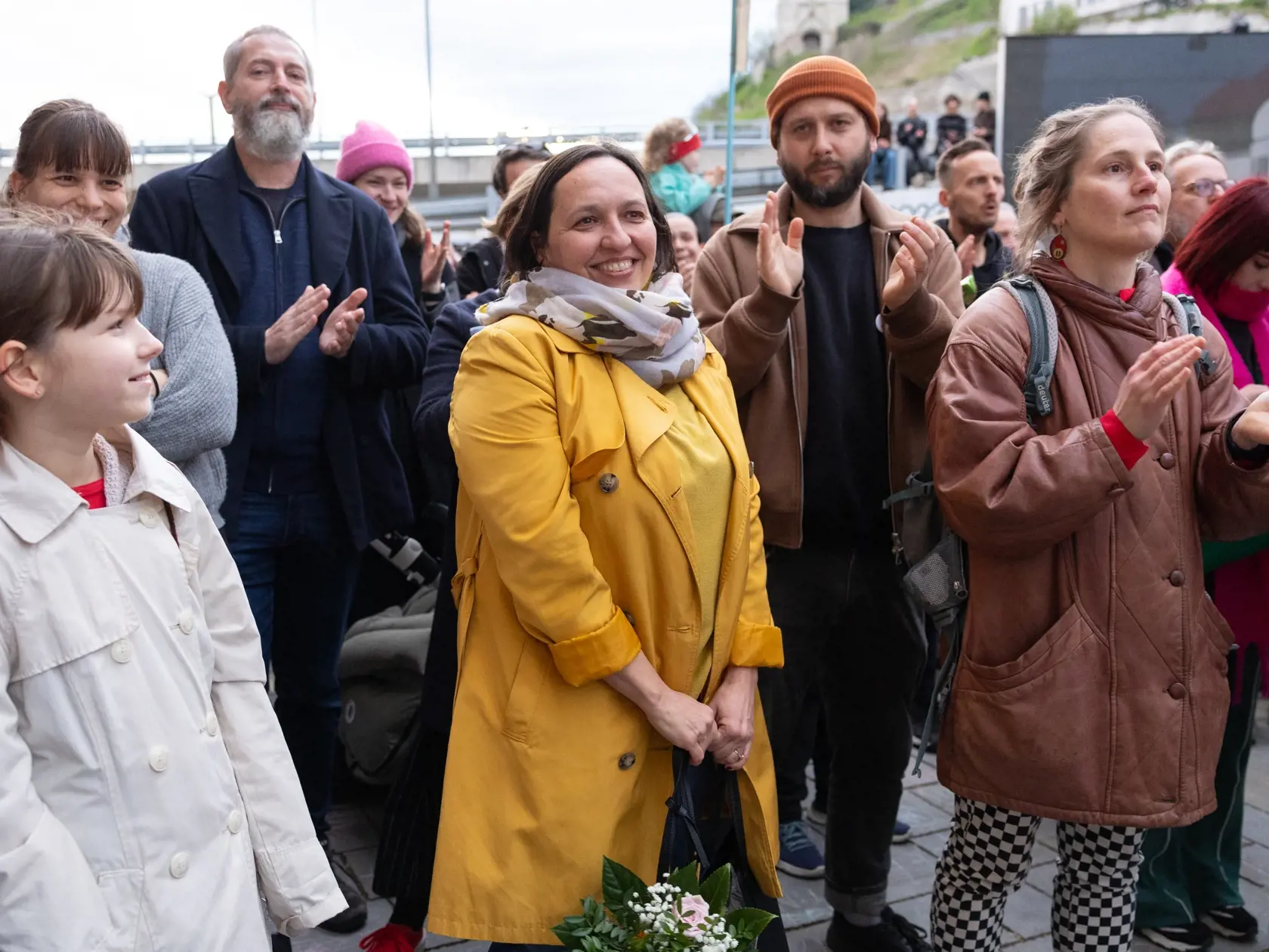 Neberte nám Bibianu! Iniciatíva Otvorená kultúra organizovala protest proti odvolaniu riaditeľky BIBIANY – Medzinárodného domu umenia pre deti v Bratislave – Zuzany Liptákovej. Ministerka kultúry Martina Šimkovičová a na jej miesto vymenovala bez výberového konania svoju známu Petru Flach. Na snímke je odvolaná riaditeľka Zuzana Liptáková.