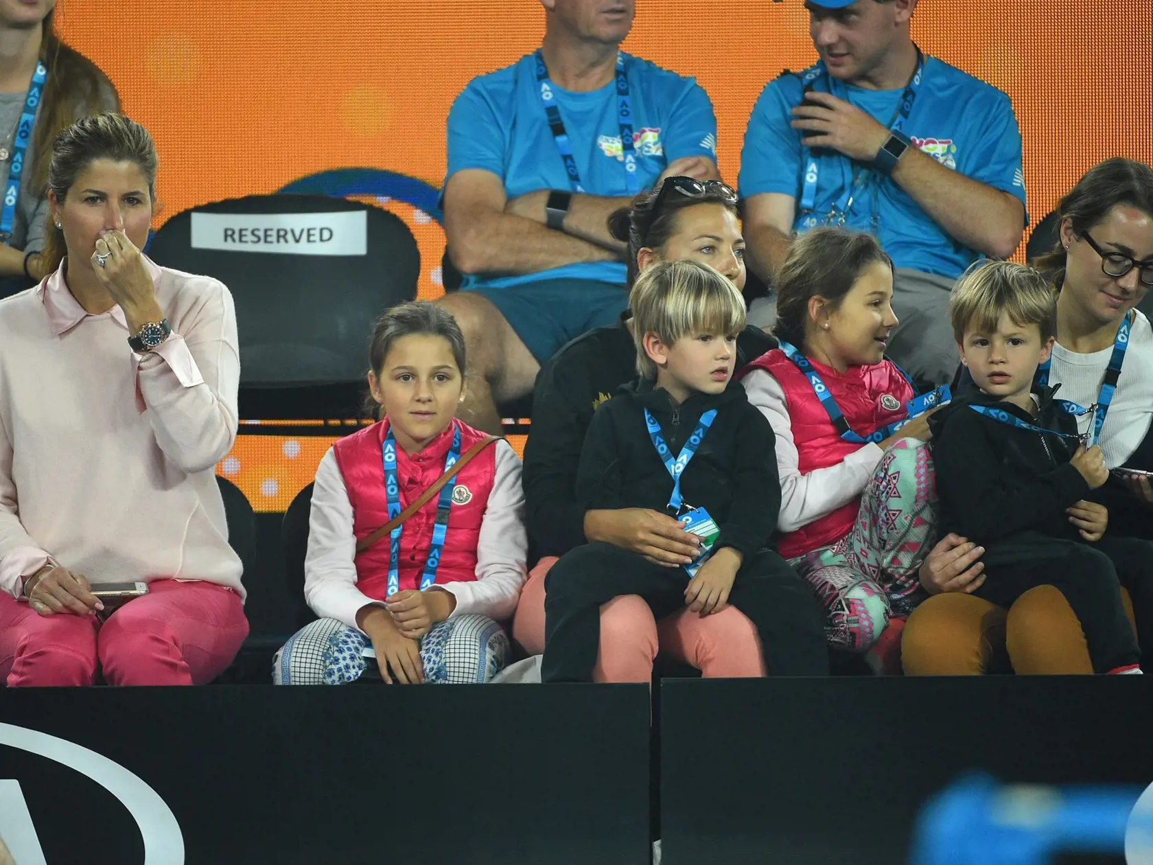 Mirka Federer, Myla Rose Federer, Lenny Federer, Charlene Riva Federer, Leo Federer