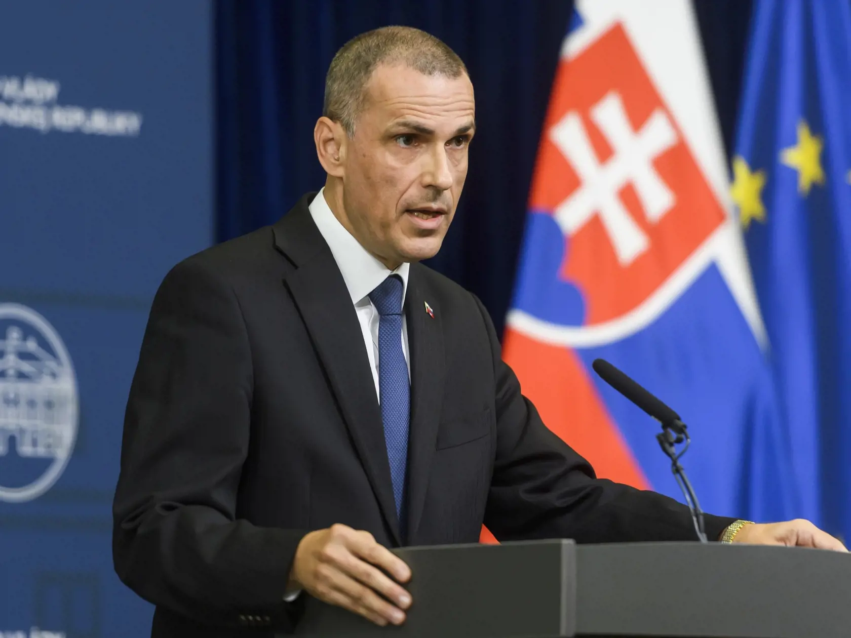 Na snímke generálny prokurátor SR Maroš Žilinka počas tlačovej konferencie po mimoriadnom zasadnutí Bezpečnostnej rady SR v Bratislave 22. mája 2024. FOTO TASR - Jaroslav Novák