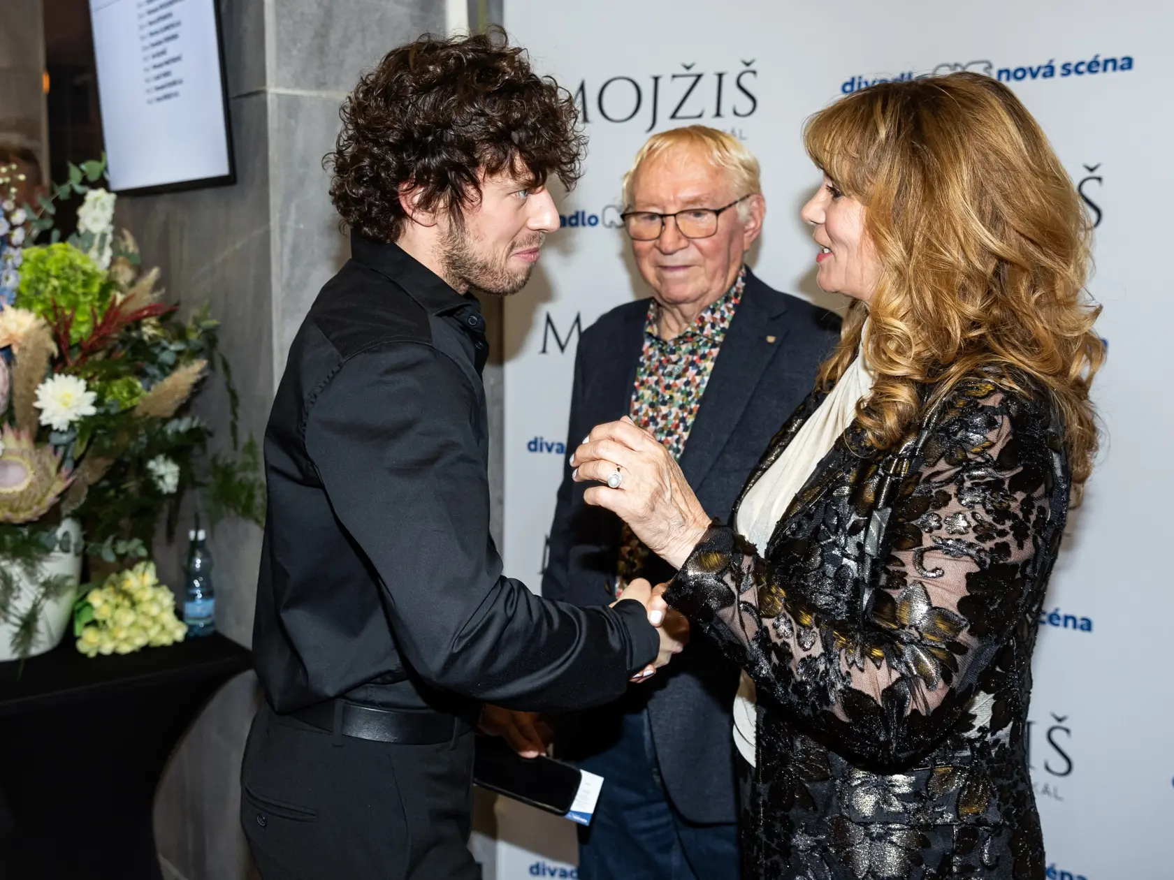 Premiéra muzikálu “MOJŽIŠ” v divadle Nová Scéna v Bratislave. Na snímke Vladislav Plevčík, Ingrid Fašiangová a Karol Čálik.
