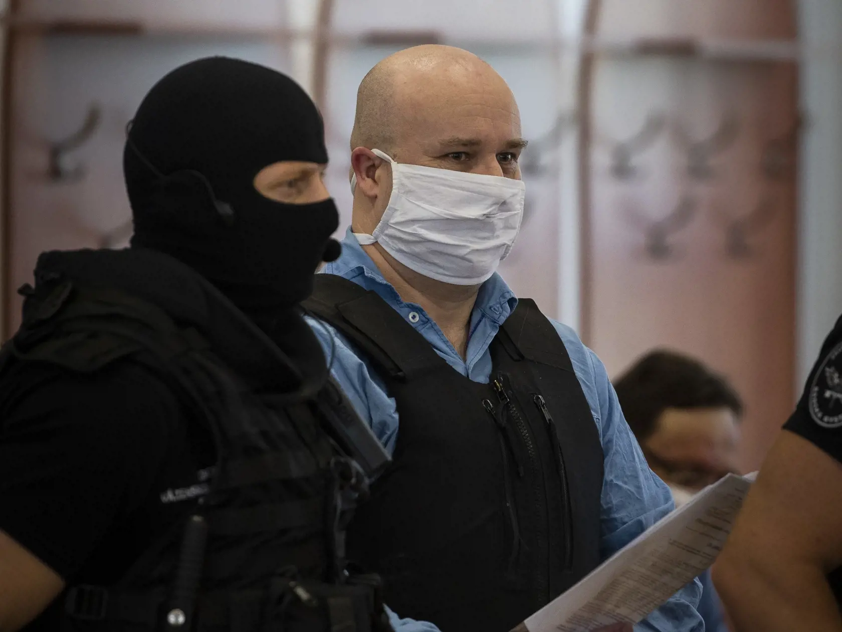 Na snímke odsúdený Zoltán Andruskó prichádza na hlavné pojednávanie v kauze vraždy Jána Kuciaka a Matiny Kušnírovej na Špecializovanom trestnom súde v Pezinku 20. júla 2020. FOTO TASR - Jaroslav Novák
