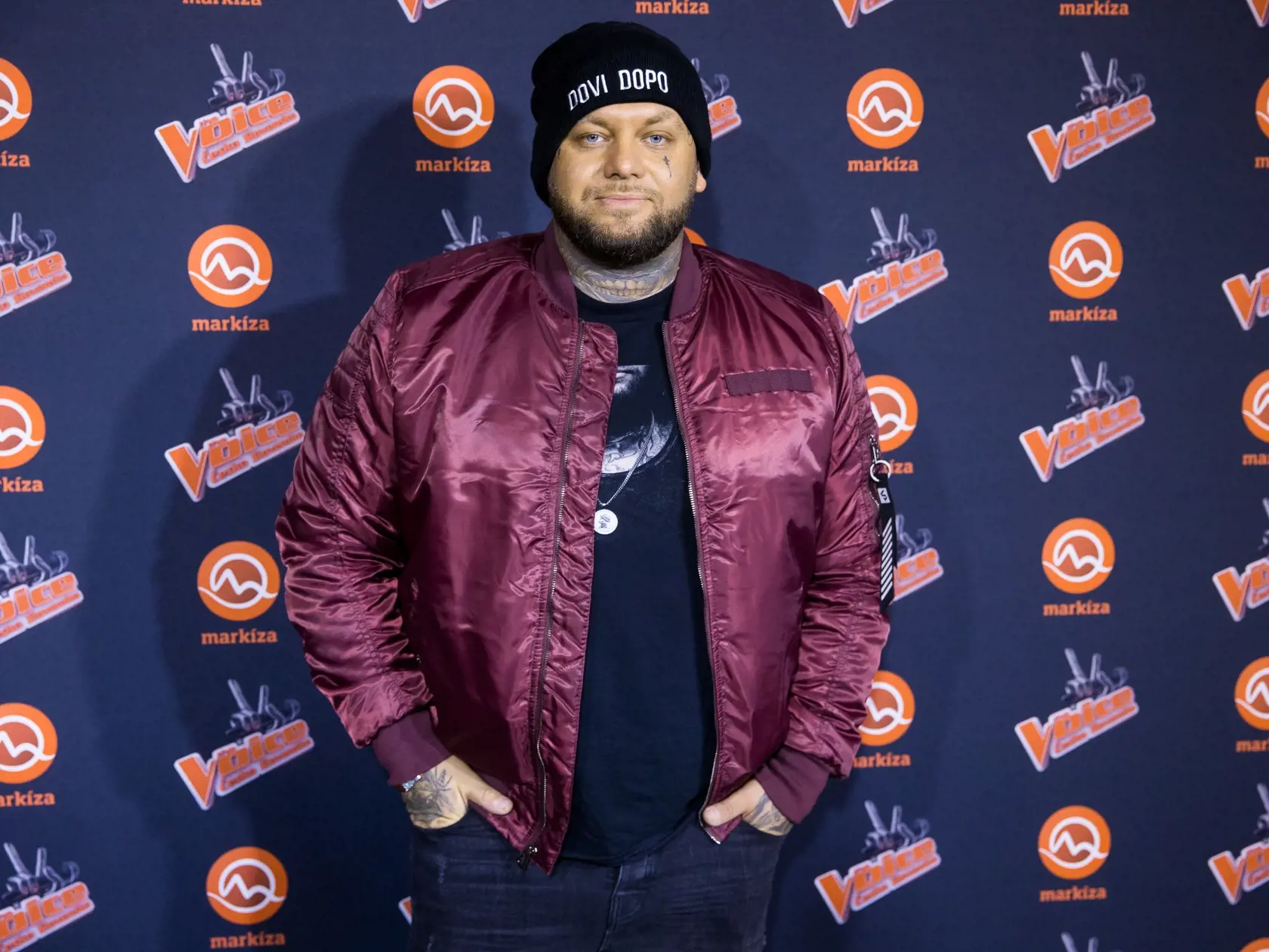 Párty televízie Markíza k predstaveniu novej hudobnej show "The Voice" v Bratislave. Na snímke raper Koloman Magyary alis Kali.