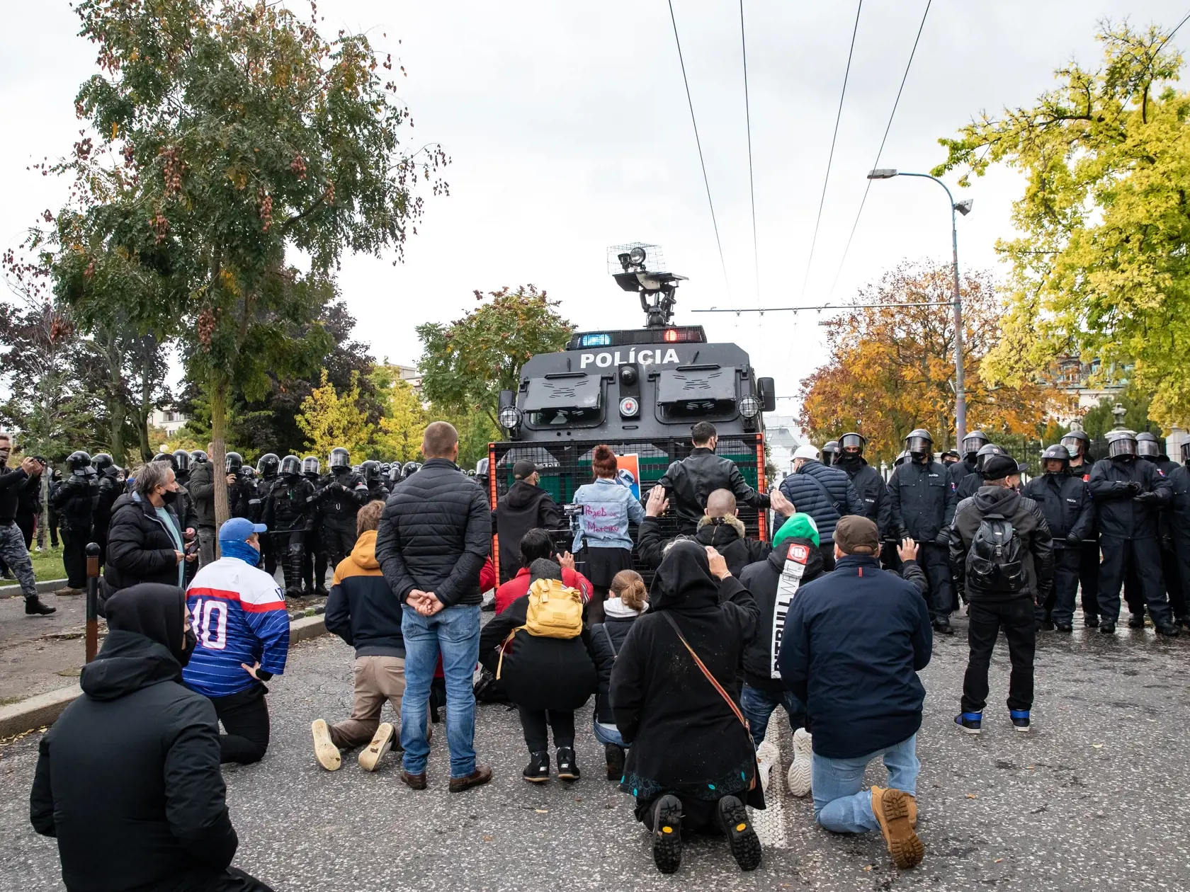 Protest proti Igorovi Matovičovi pred úradom vlády SR.