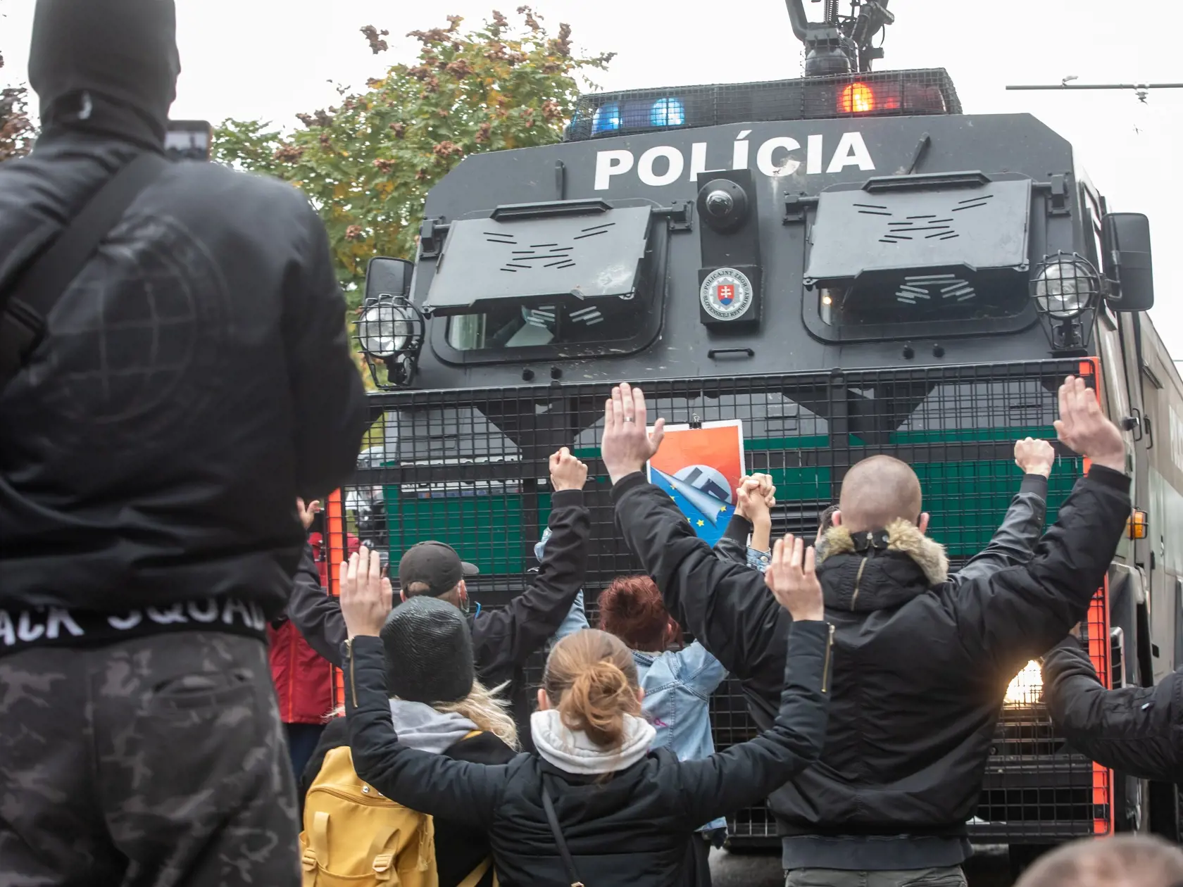 Protest proti Igorovi Matovičovi pred úradom vlády SR.
