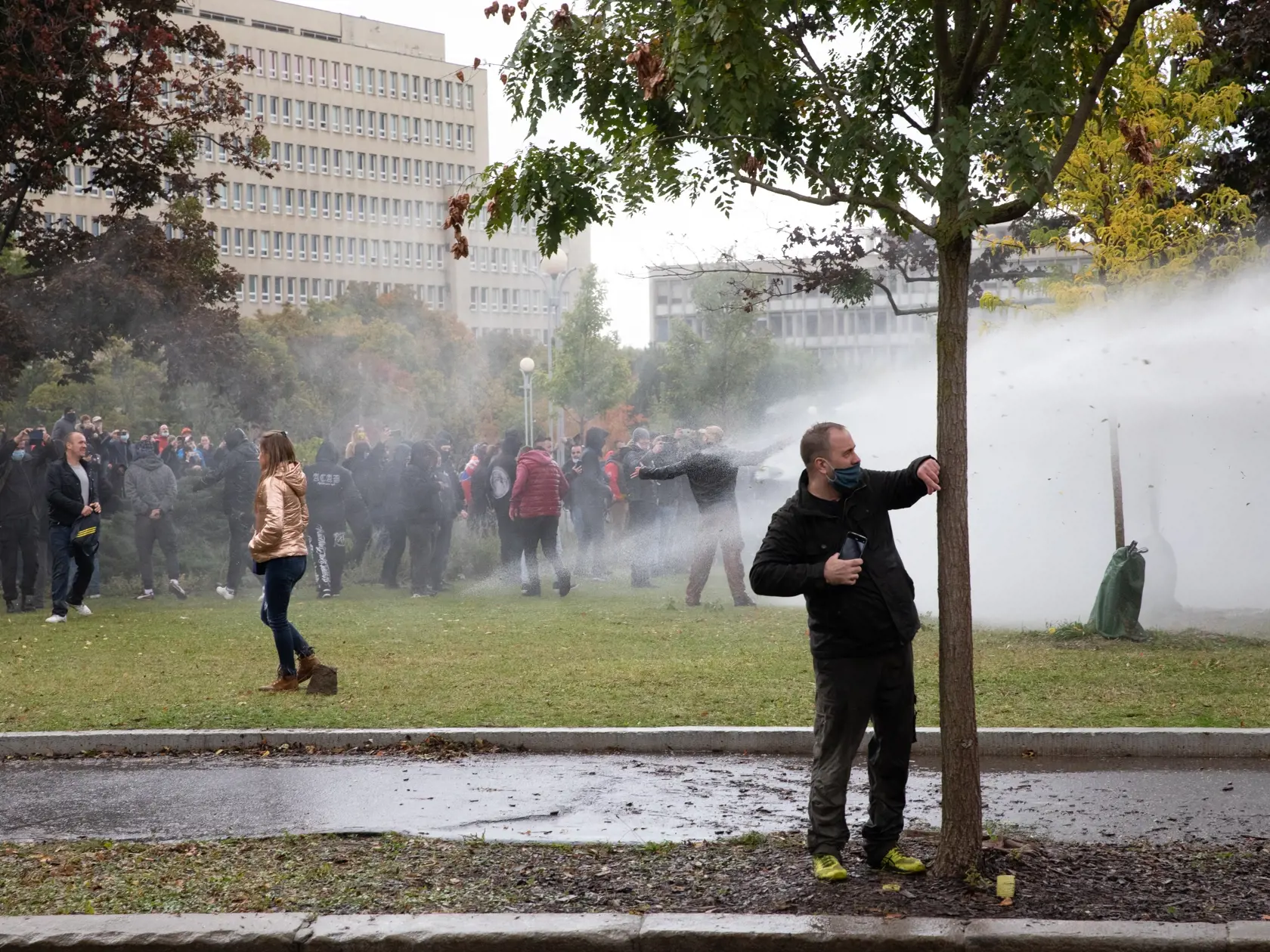Protest proti Igorovi Matovičovi pred úradom vlády SR.