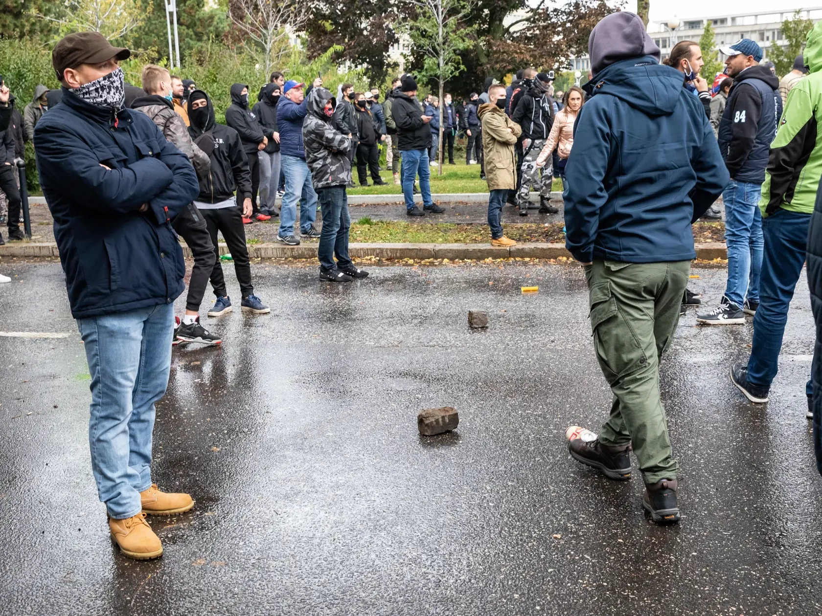 Protest proti Igorovi Matovičovi pred úradom vlády SR.