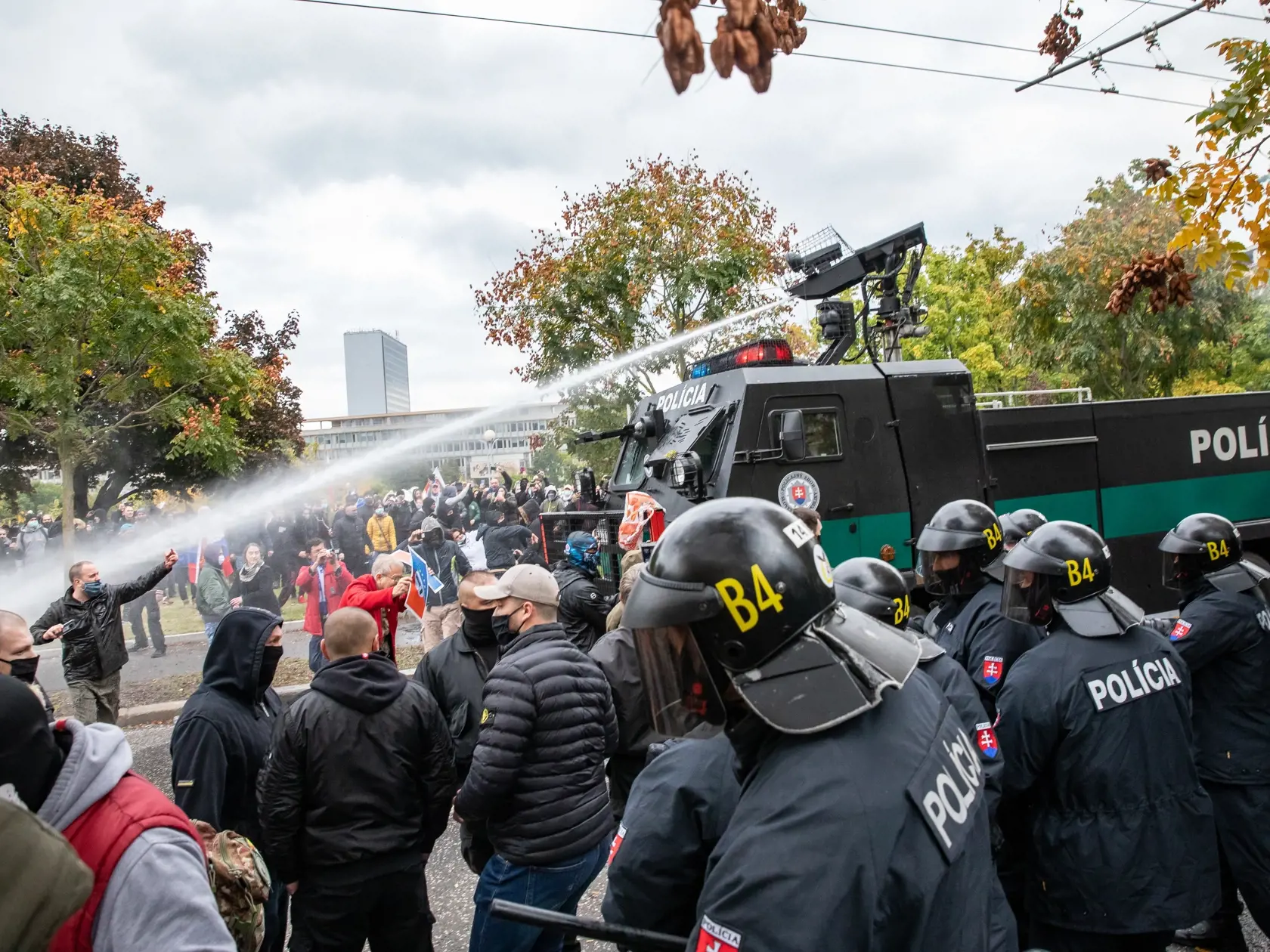 Protest proti Igorovi Matovičovi pred úradom vlády SR.