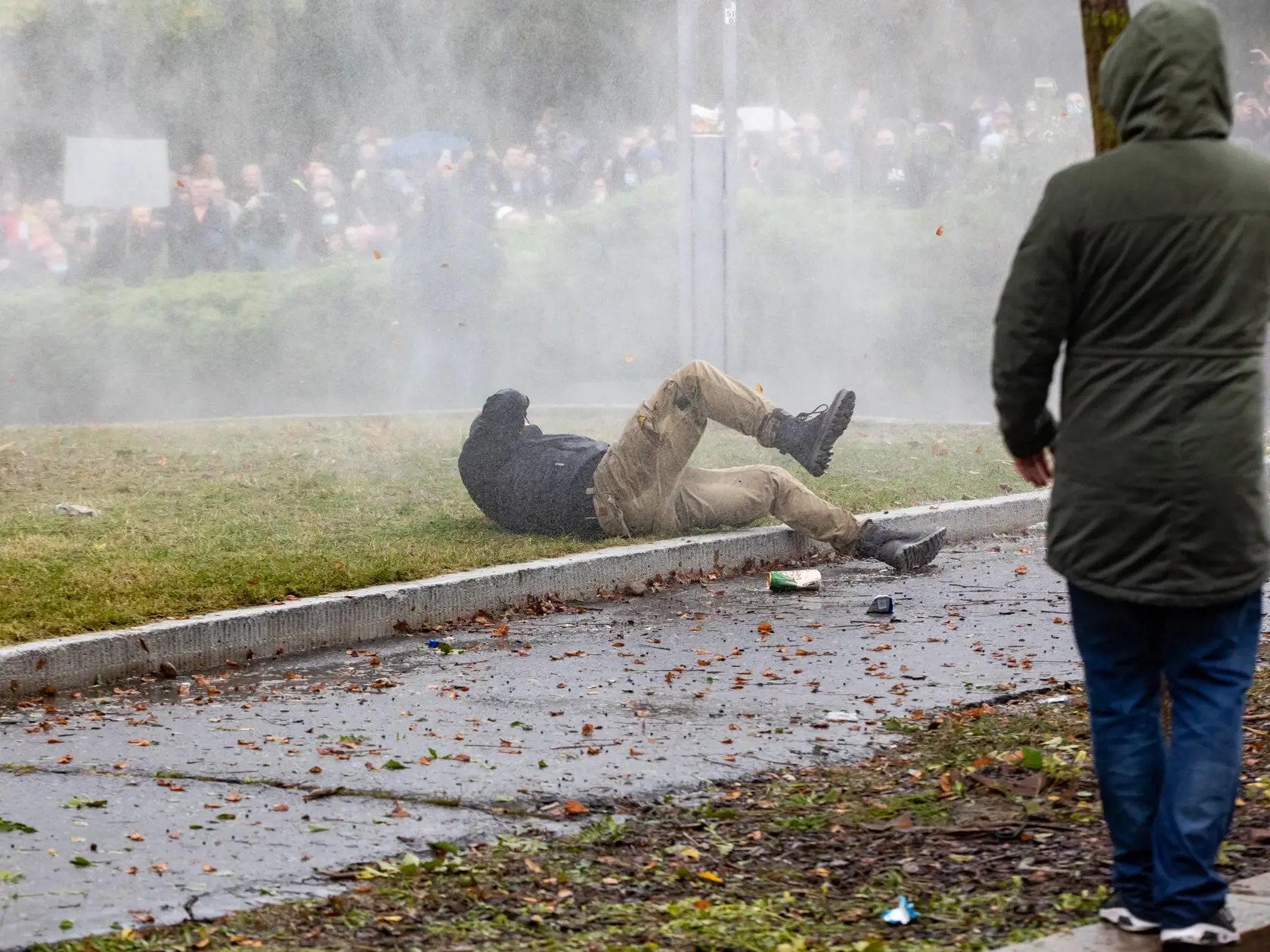 Protest proti Igorovi Matovičovi pred úradom vlády SR.
