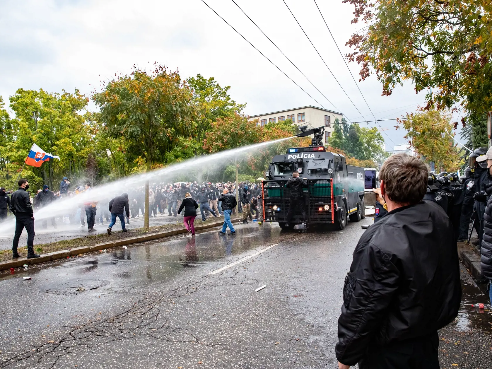 Protest proti Igorovi Matovičovi pred úradom vlády SR.