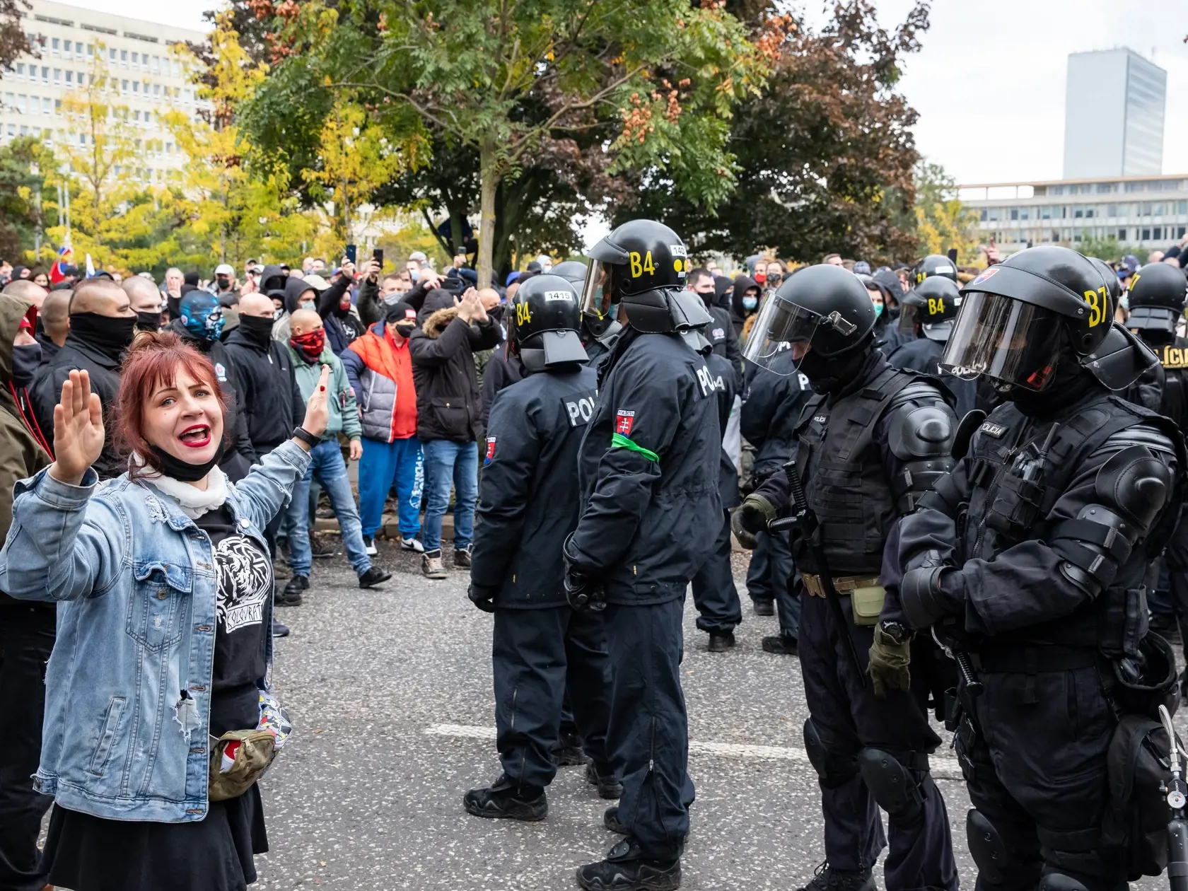Protest proti Igorovi Matovičovi pred úradom vlády SR.