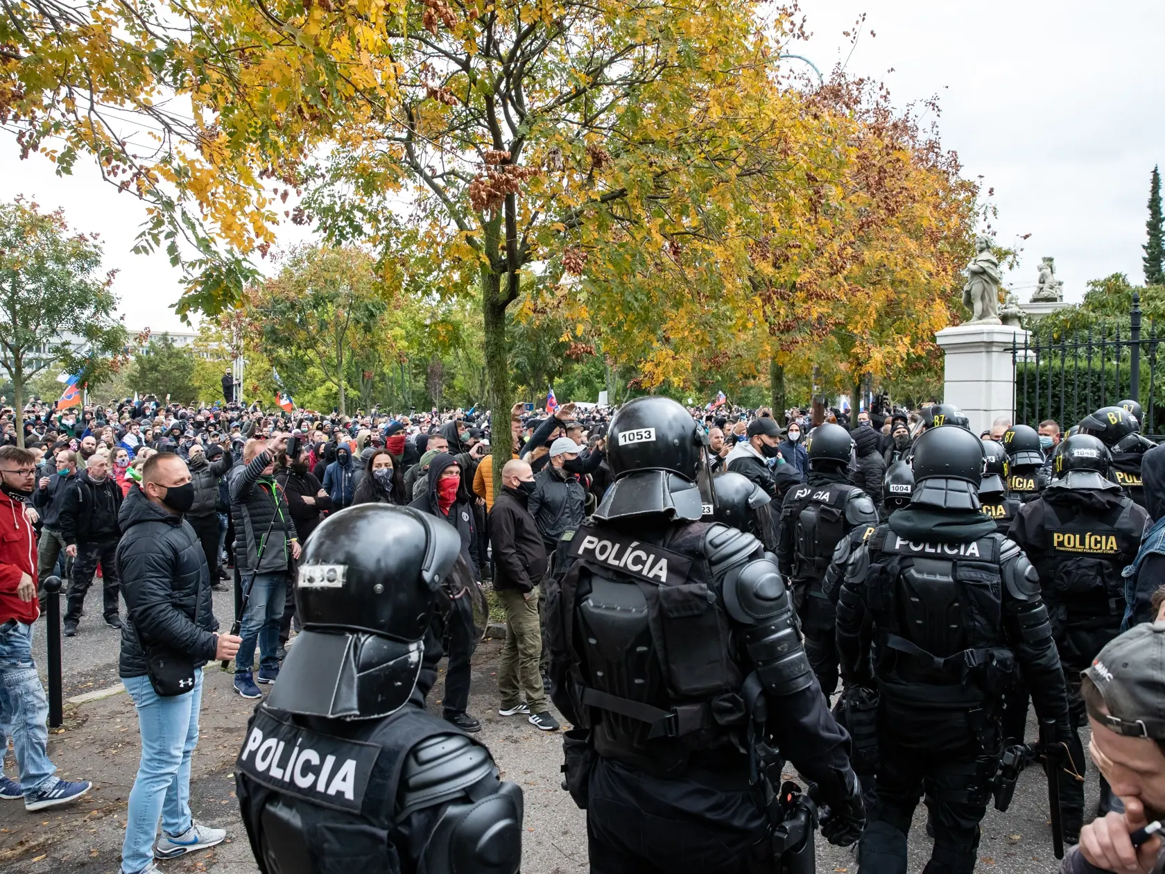 Protest proti Igorovi Matovičovi pred úradom vlády SR.