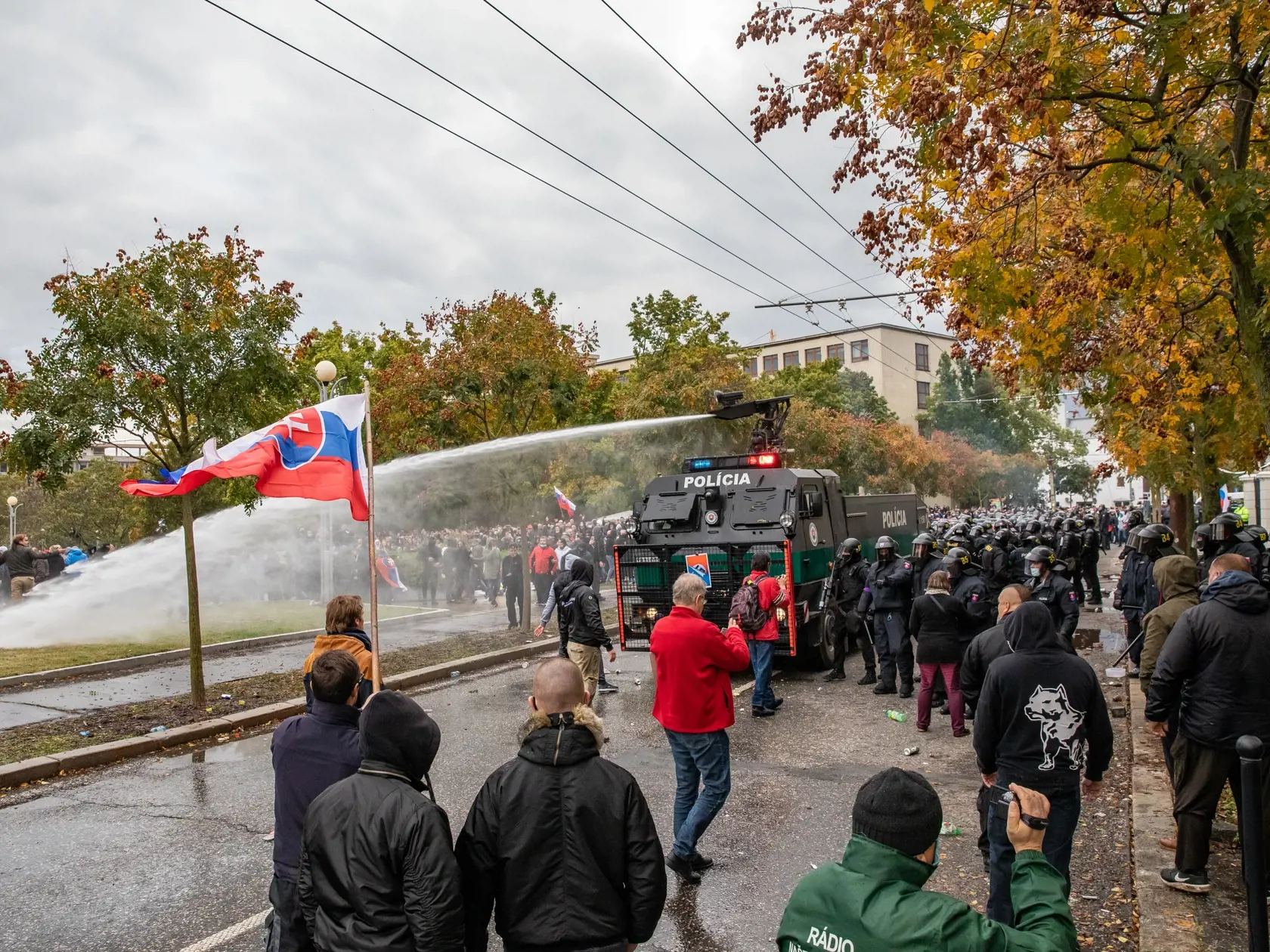 Protest proti Igorovi Matovičovi pred úradom vlády SR.