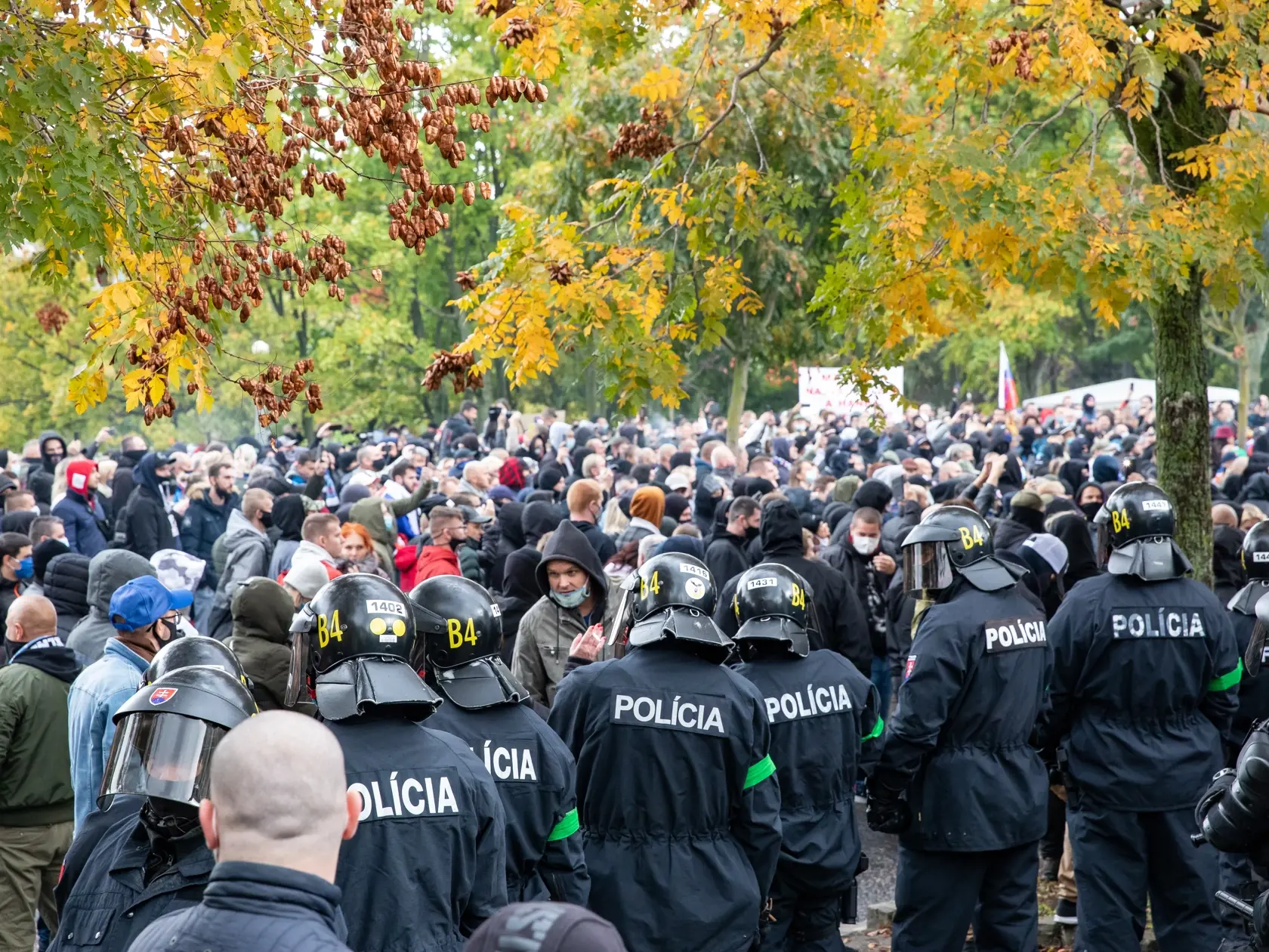Protest proti Igorovi Matovičovi pred úradom vlády SR.