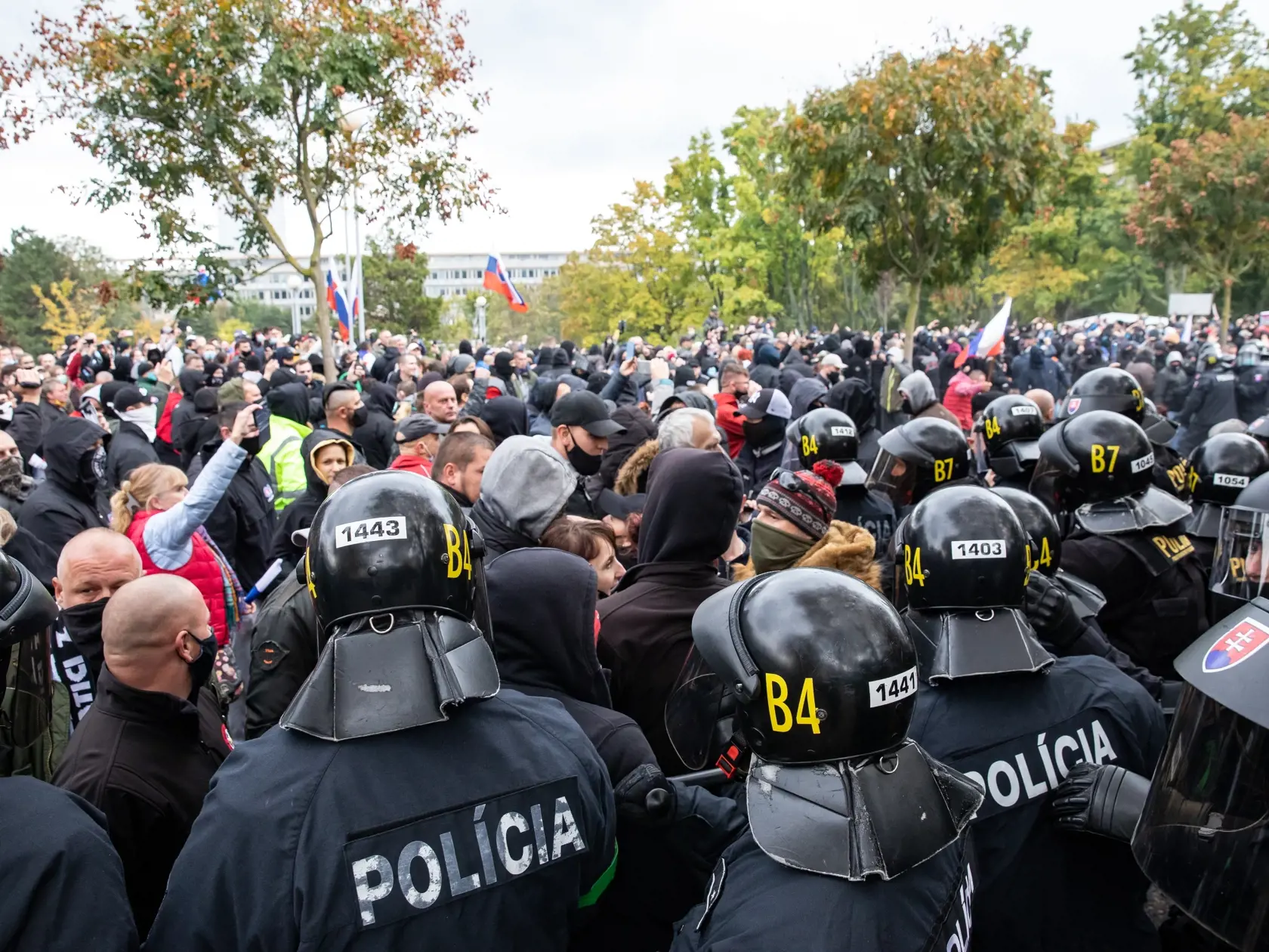 Protest proti Igorovi Matovičovi pred úradom vlády SR.