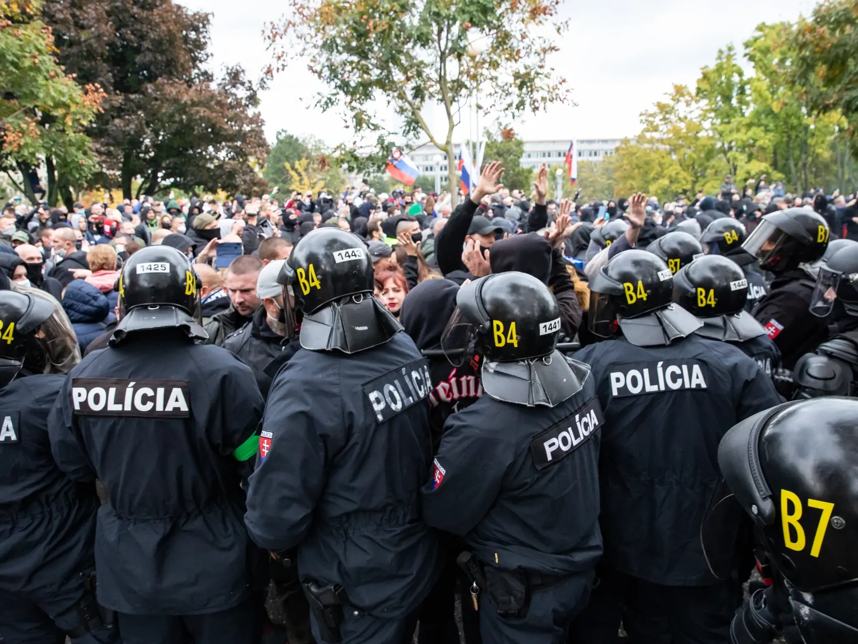 Protest proti Igorovi Matovičovi pred úradom vlády SR.