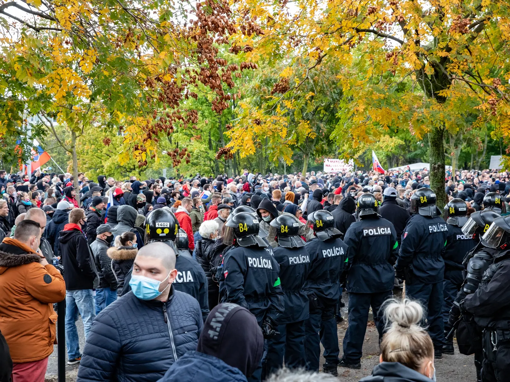 Protest proti Igorovi Matovičovi pred úradom vlády SR.