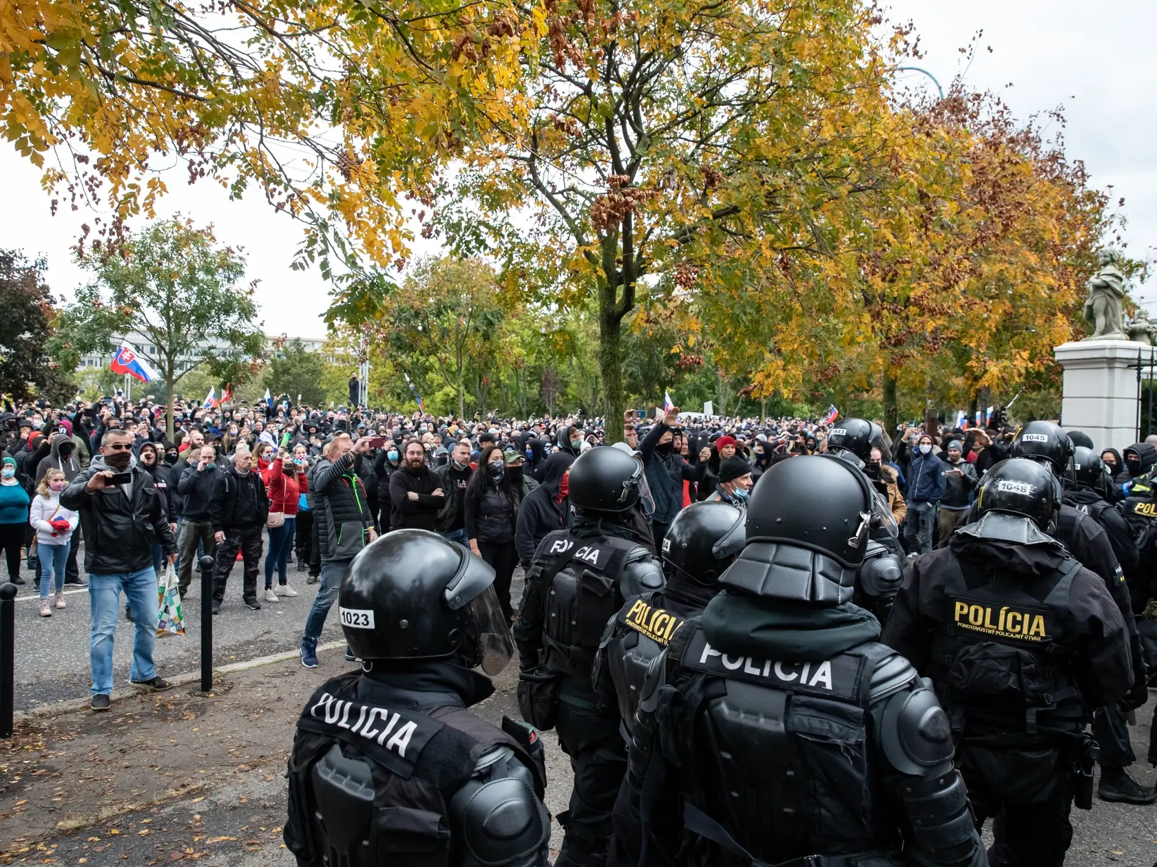 Protest proti Igorovi Matovičovi pred úradom vlády SR.