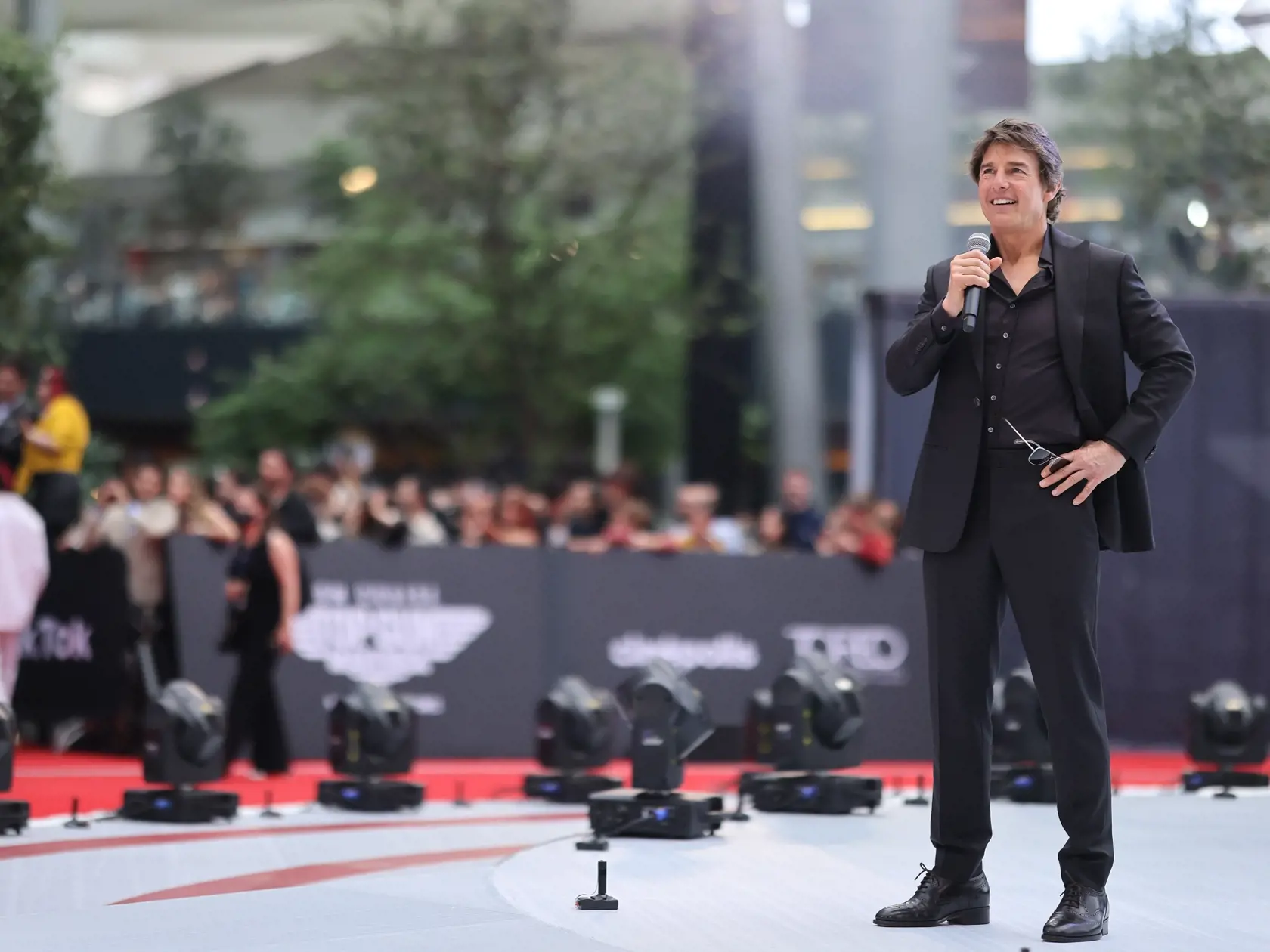 Tom Cruise na premiére Top Gun: Maverick