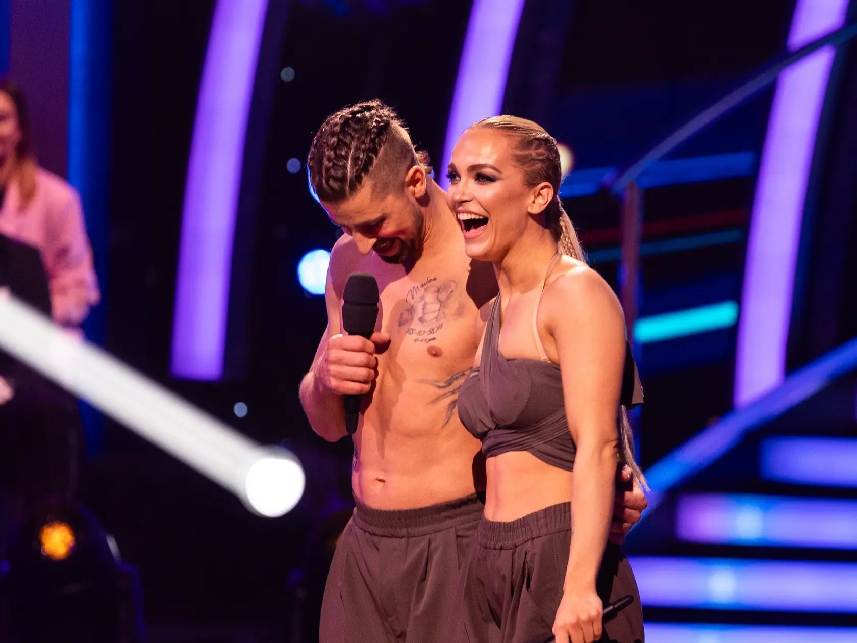 Peter Sagan a Eliška Lenčešová počas siedmeho kola Let's dance 2025. 