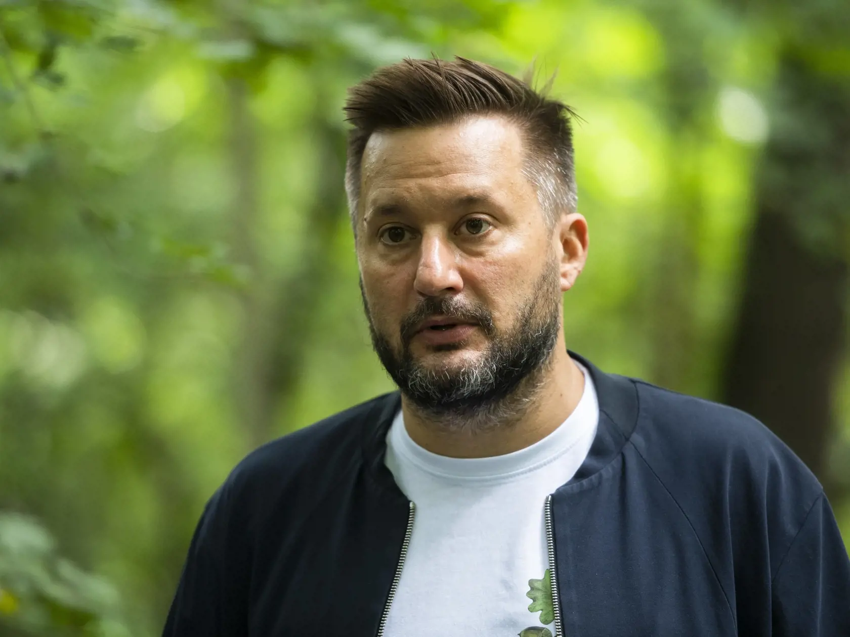 Na snímke primátor hlavného mesta SR Bratislavy Matúš Vallo počas tlačového brífingu k predstaveniu iniciatívy 10 000 stromov v Bratislave 7. septembra 2020. FOTO TASR - Jaroslav Novák