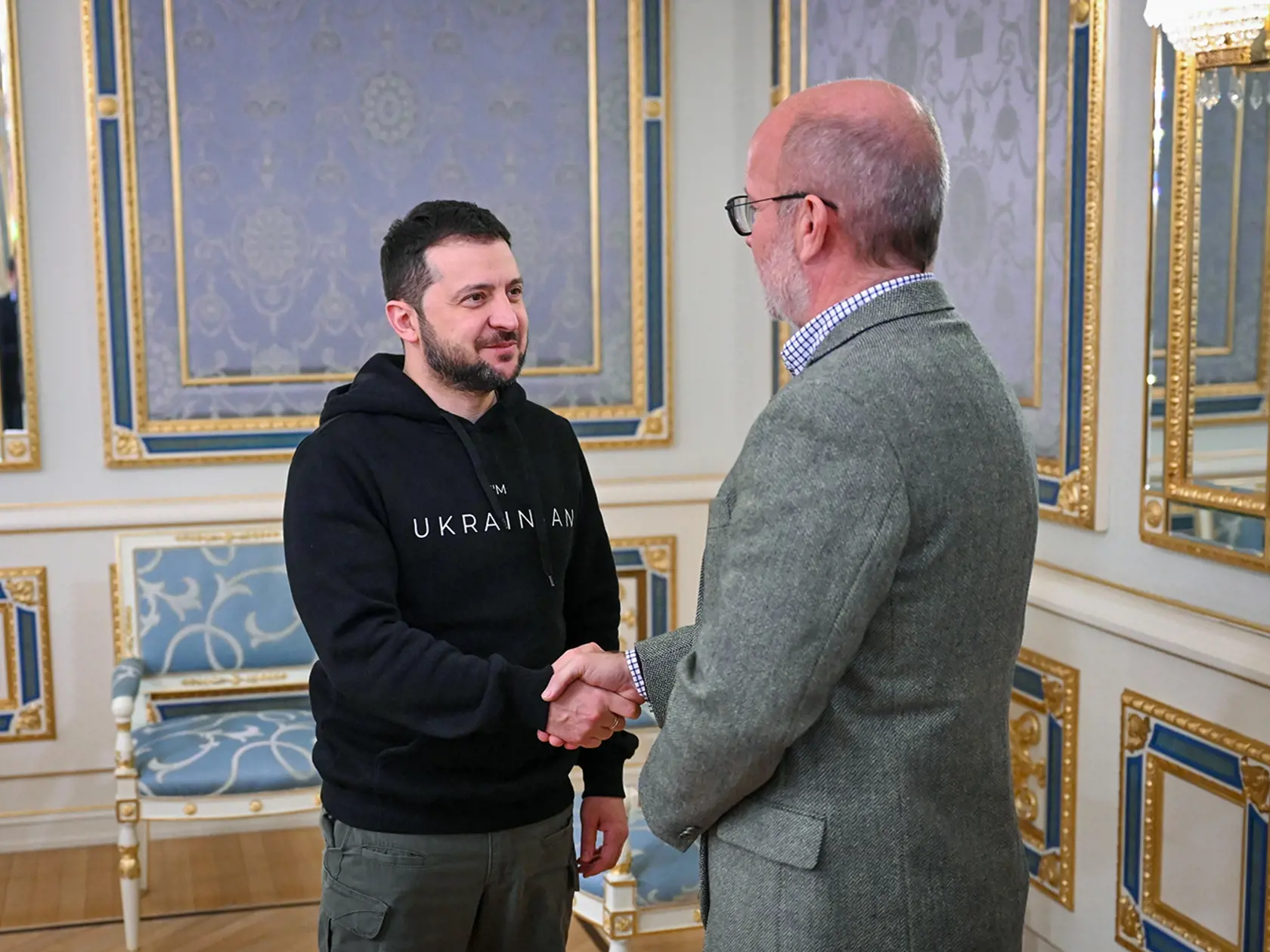 Minister Káčer a ukrajinský prezident Zelenskyj.