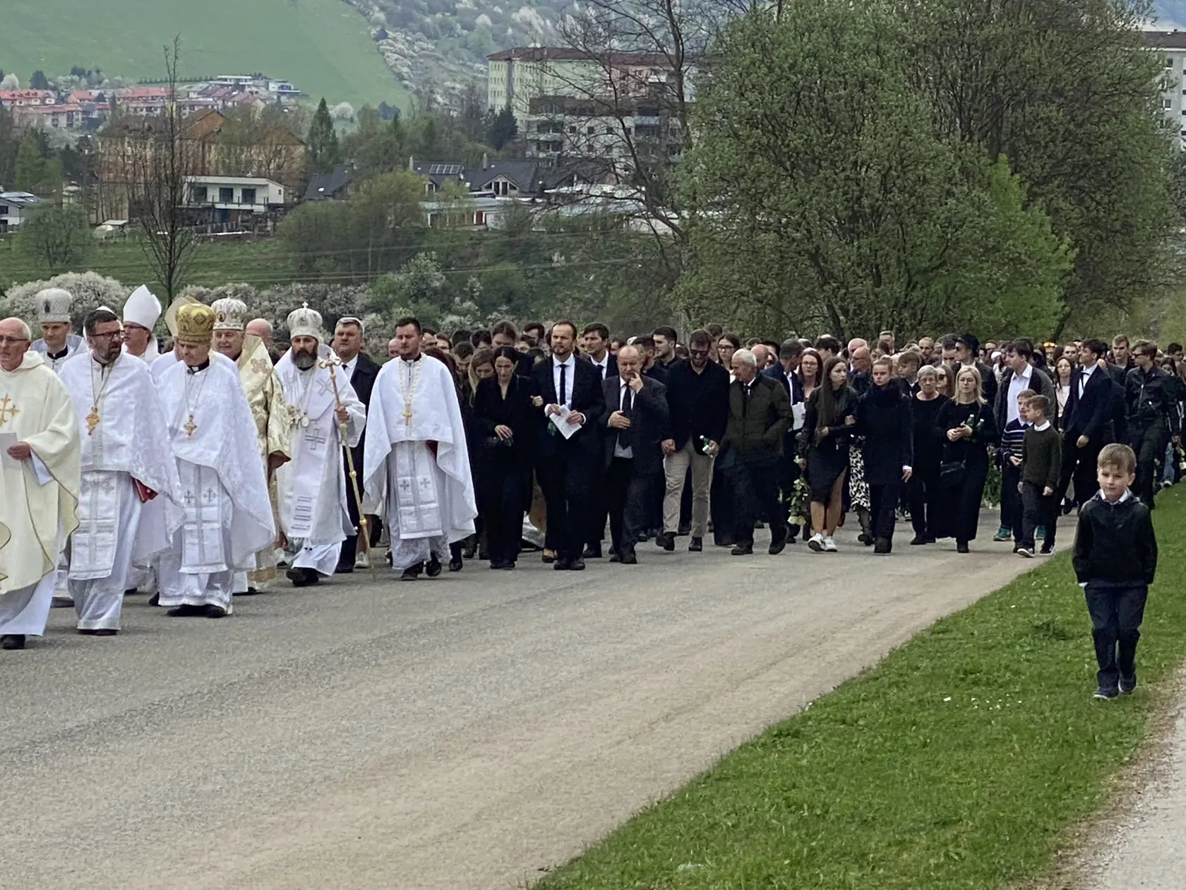 Pohreb troch obetí tragickej havárie pri Spišskej Kapitule v sobotu 6. 4. 2024.