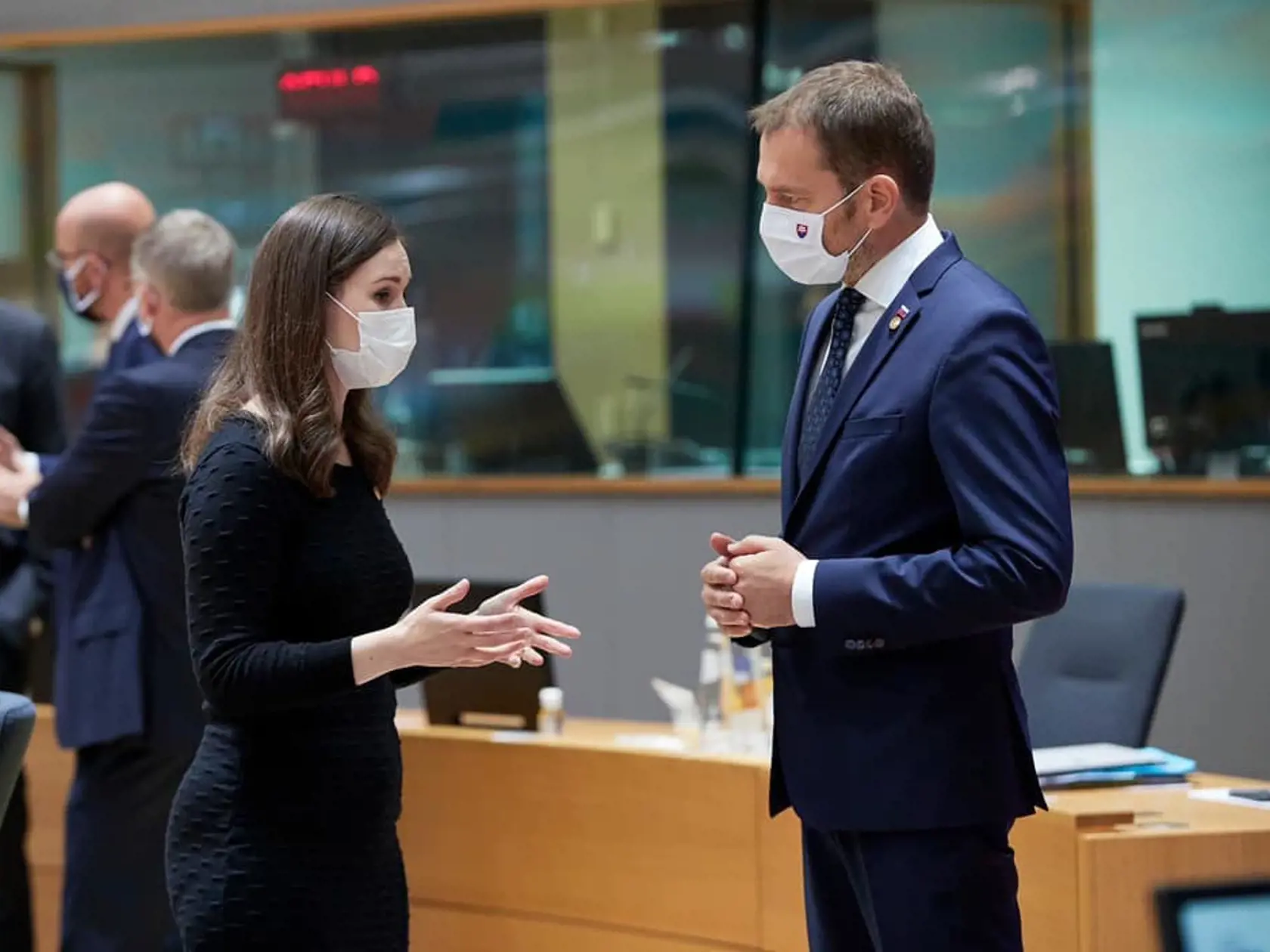 Igor Matovič a fínska premiérka  Sanna Marin