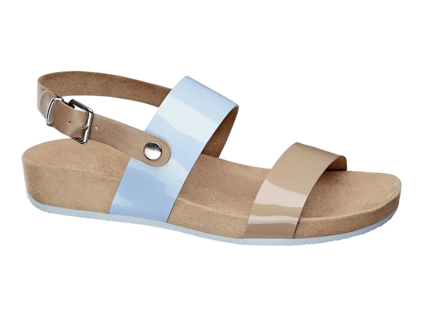  Béžovo-modré ležérne sandáliky: Deichmann, 19,90 €