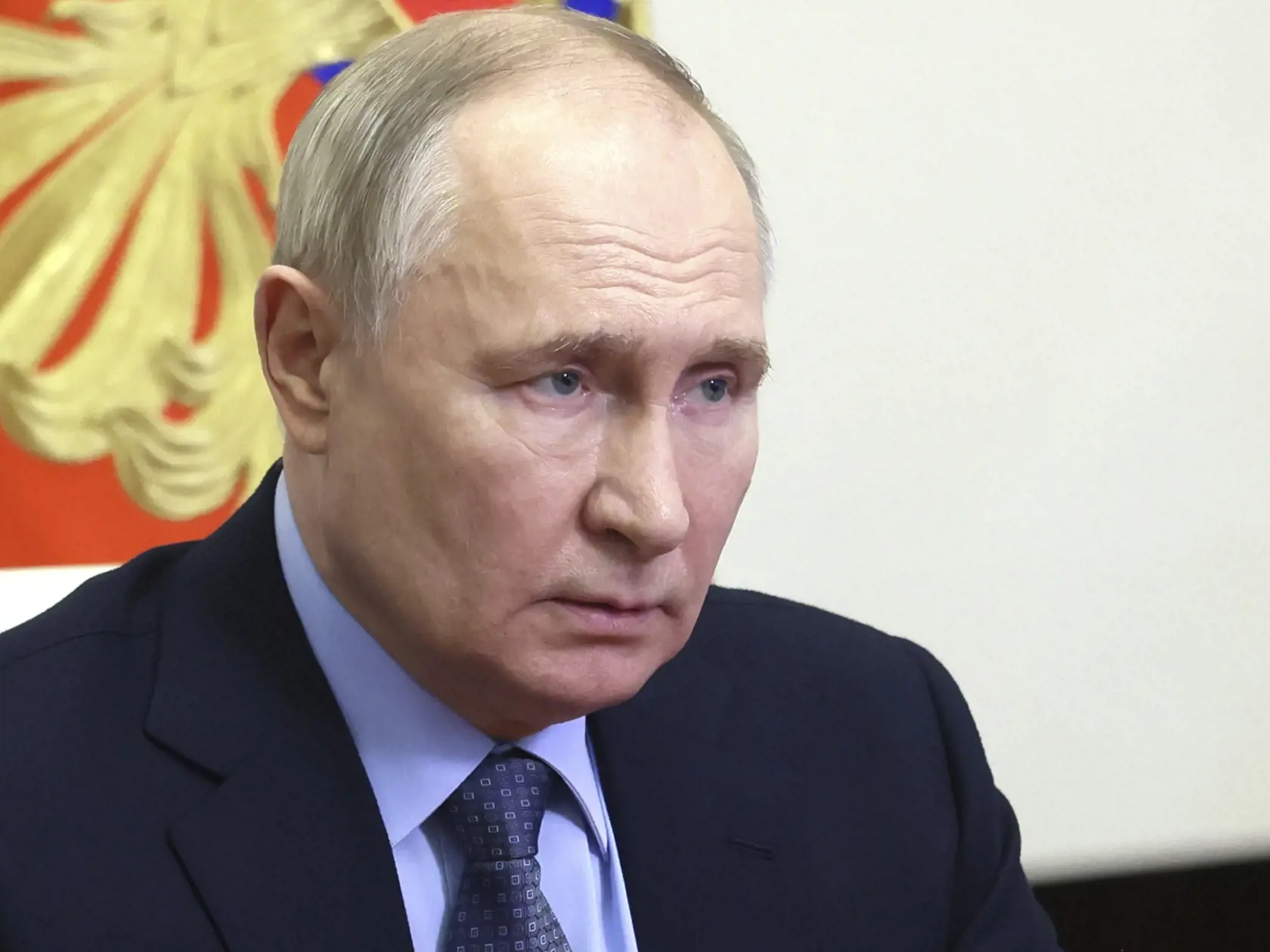 JB 44 Moskva - Ruský prezident Vladimir Putin predsedá zasadnutiu s členmi Bezpečnostnej rady prostredníctvom videokonferencie v jeho rezidencii Novo-Ogarjovo pri Moskve 29. marca 2024. FOTO TASR/AP

Russian President Vladimir Putin chairs a meeting with members of the Security Council via video conference at the Novo-Ogaryovo state residence, outside Moscow, Russia, Friday, March 29, 2024. (Mikhail Metzel, Sputnik, Kremlin Pool Photo via AP)