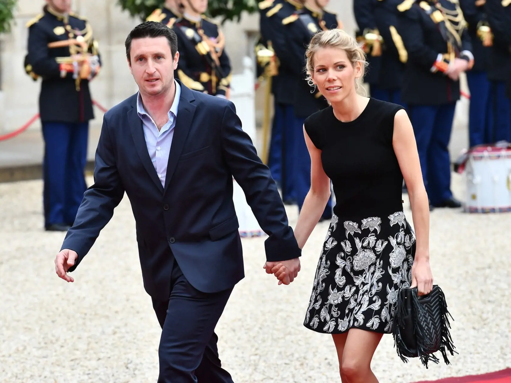 Dcéra  Tiphaine Auziere s manželom.