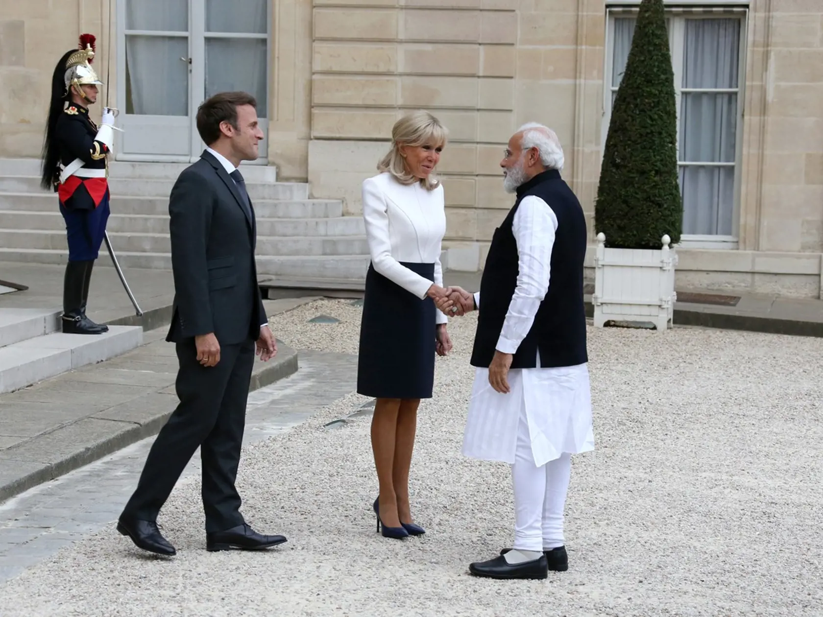 Brigitte sa zvítala s Narendrom Modim.
