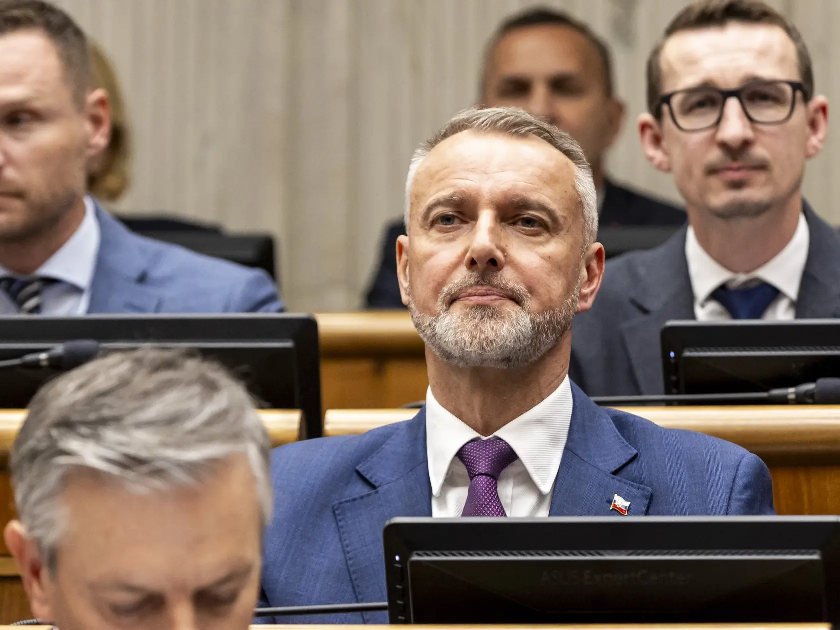 Tajná voľba Richarda Rašiho (Hlas) za predsedu NR SR. 
 