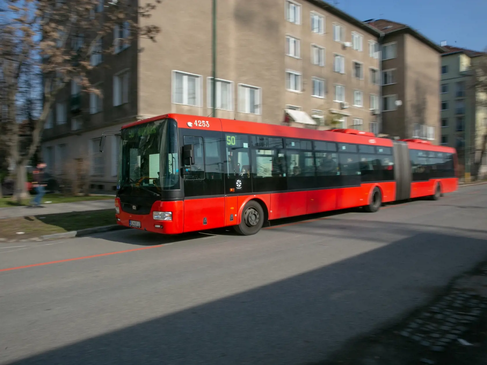Na snímke sa nachádza dopravná situácia v prvý deň dopravných obmedzení.