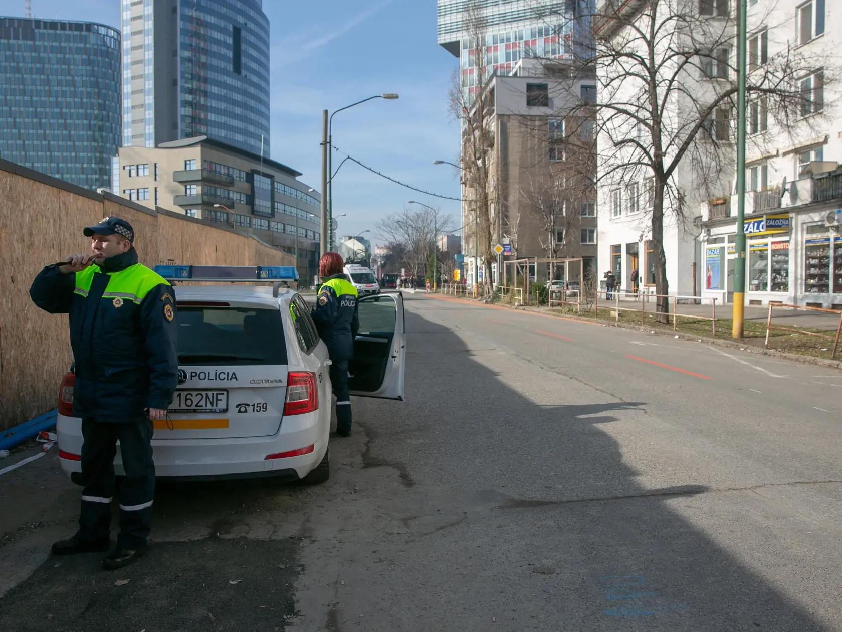 Na snímke sa nachádza dopravná situácia v prvý deň dopravných obmedzení.