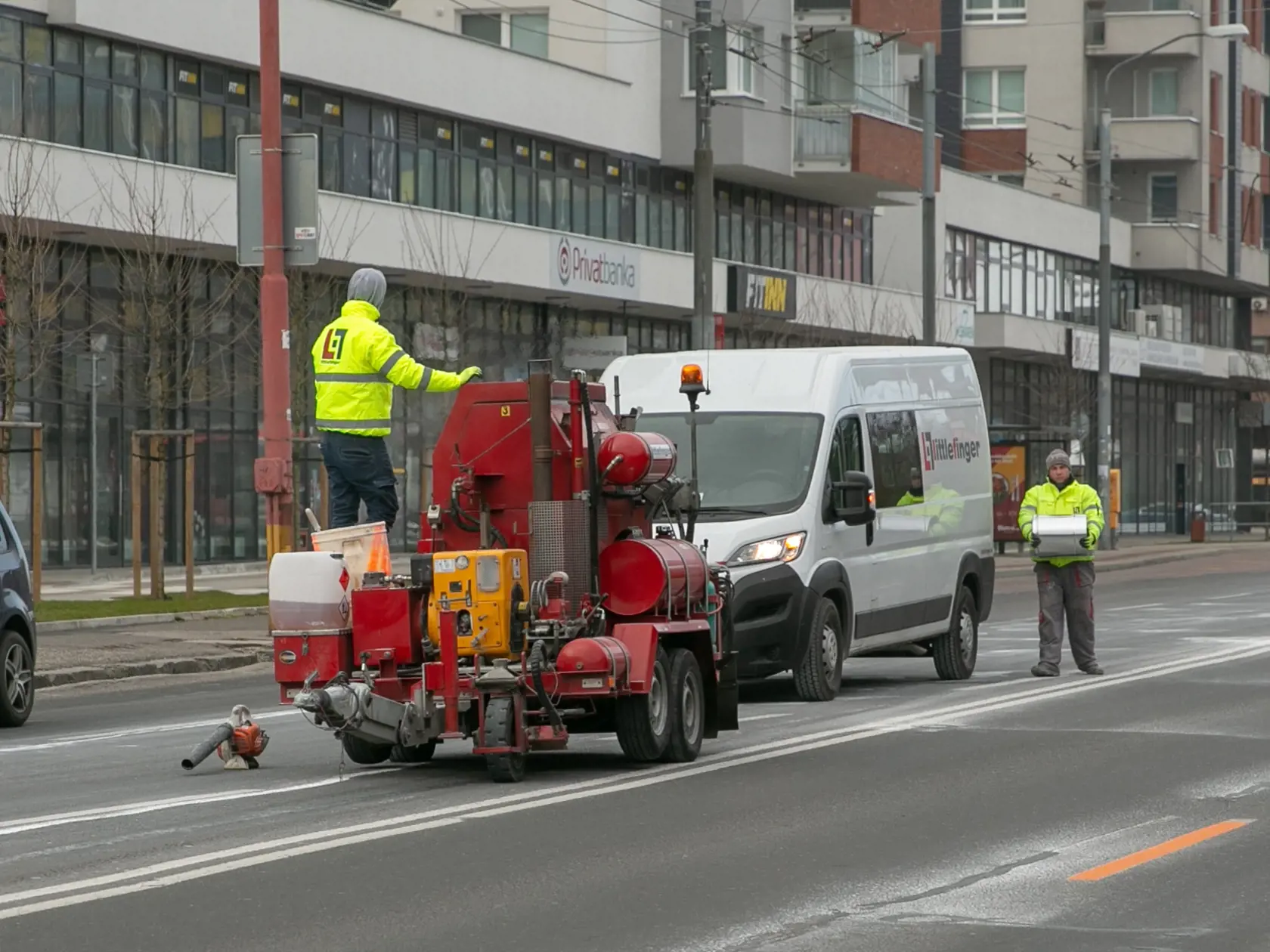 Na snímke sa nachádza dopravná situácia v Bratislave